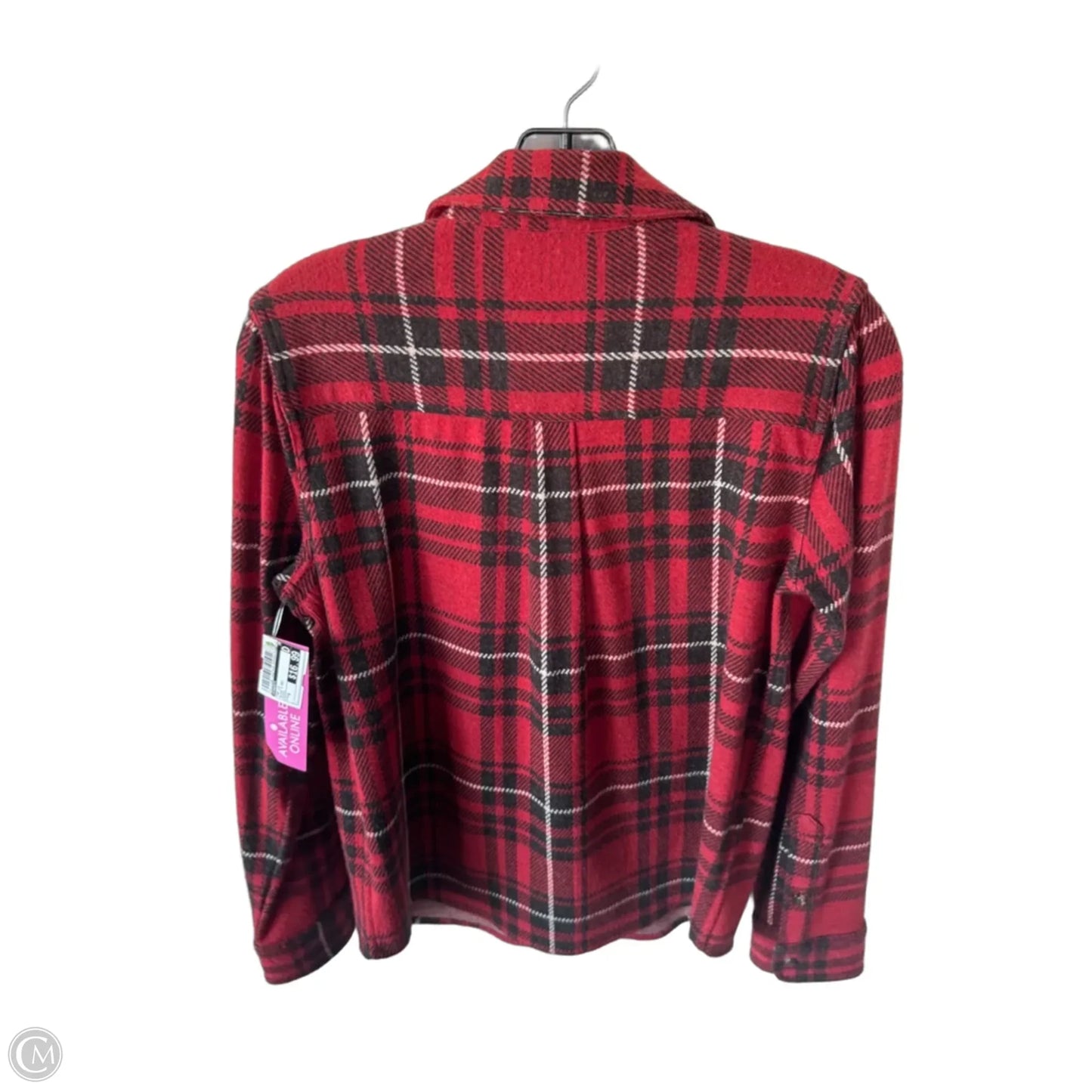 Top Long Sleeve By Faherty In Black & Red, Size: S