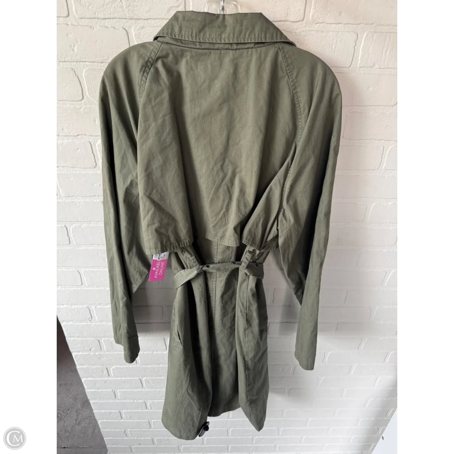 Coat Trench Coat By American Eagle In Green, Size: Xxl