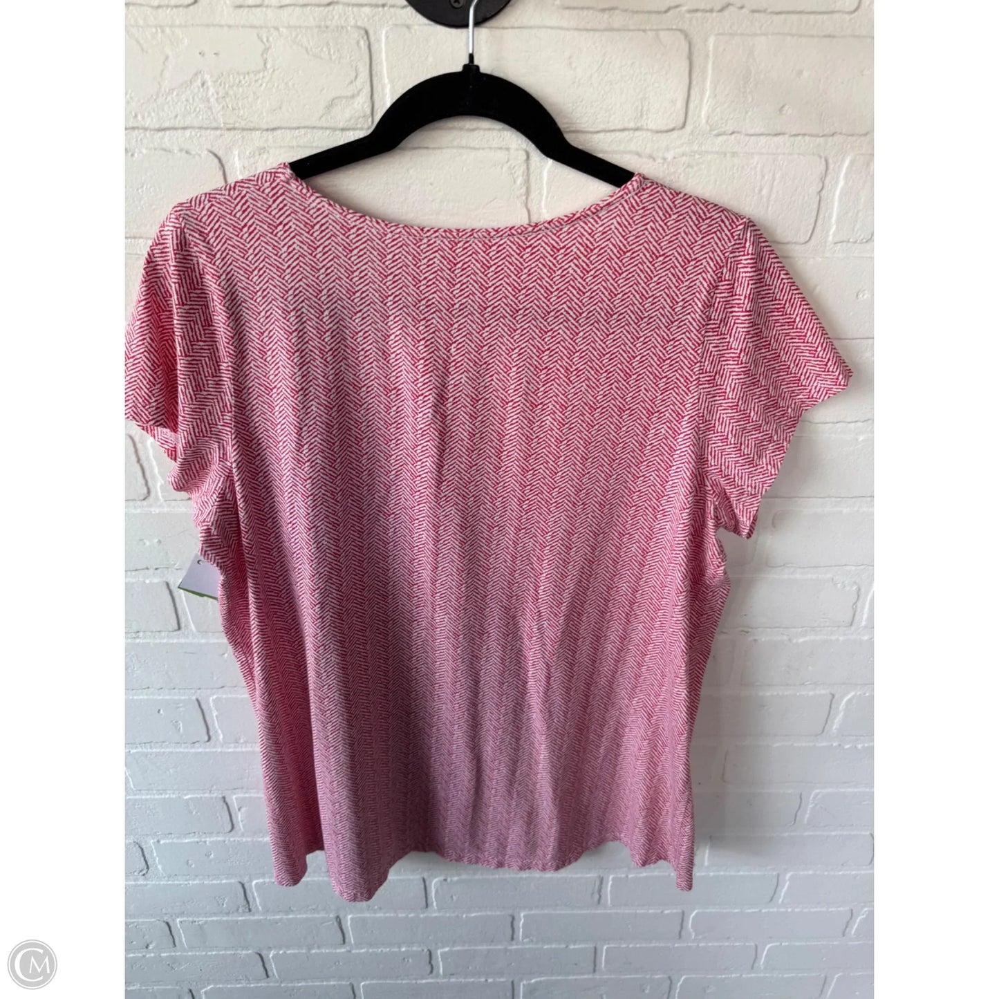 Top Short Sleeve Basic By J. Jill In Red & White, Size: M