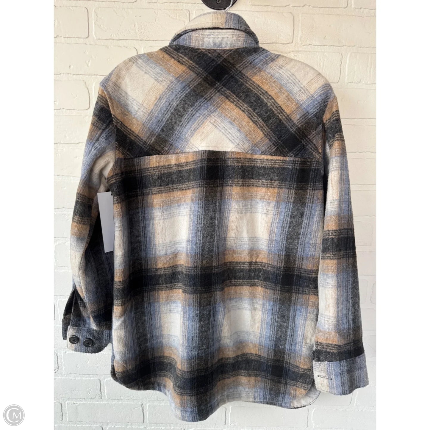 Jacket Shirt By Thread And Supply In Black & Cream, Size: Xs