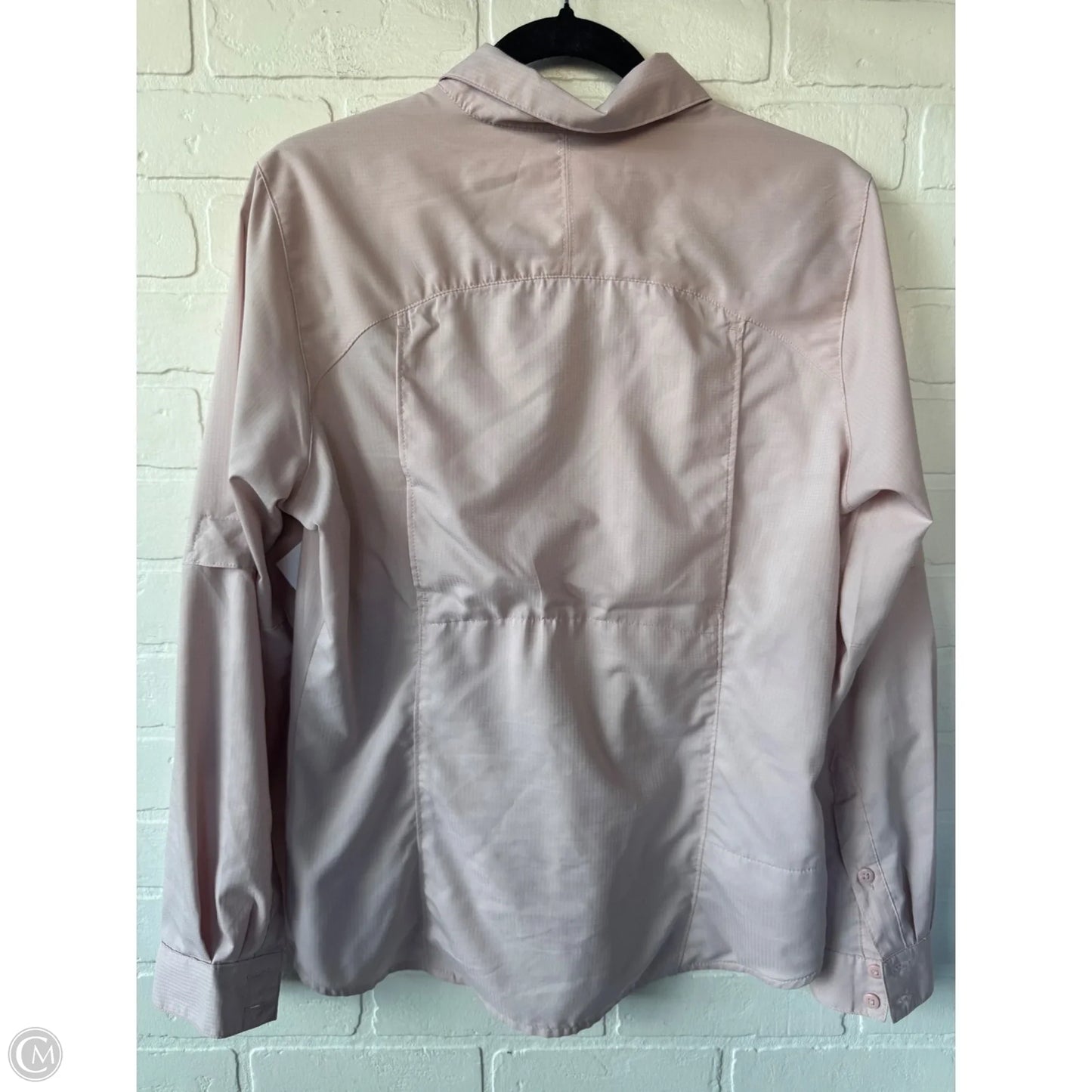 Athletic Top Long Sleeve Collar By Columbia In Pink, Size: M