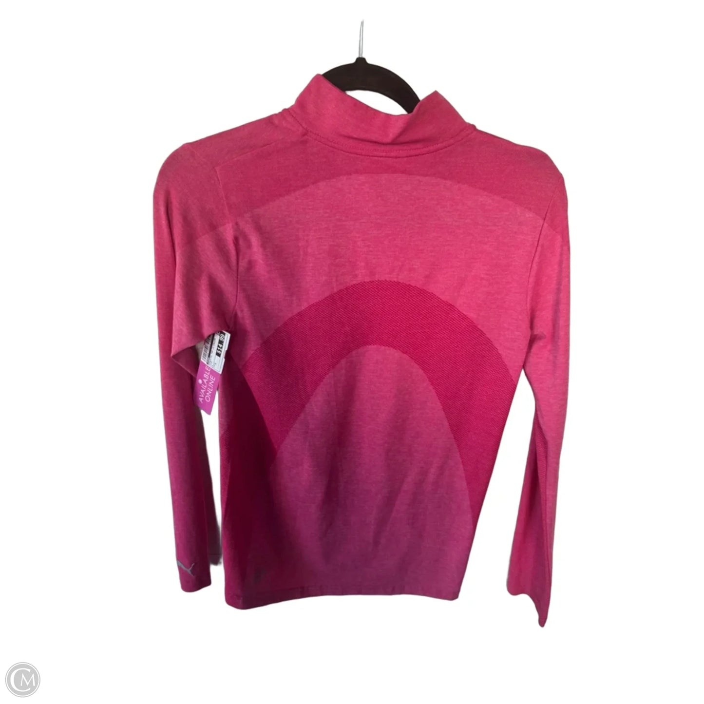 Athletic Top Long Sleeve Collar By Puma In Pink, Size: S