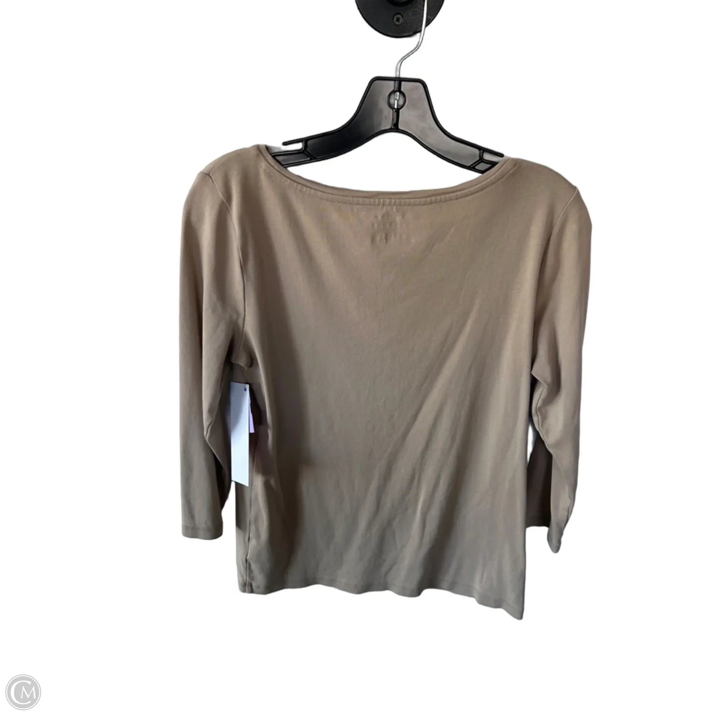 Top 3/4 Sleeve Basic By Talbots In Tan, Size: S