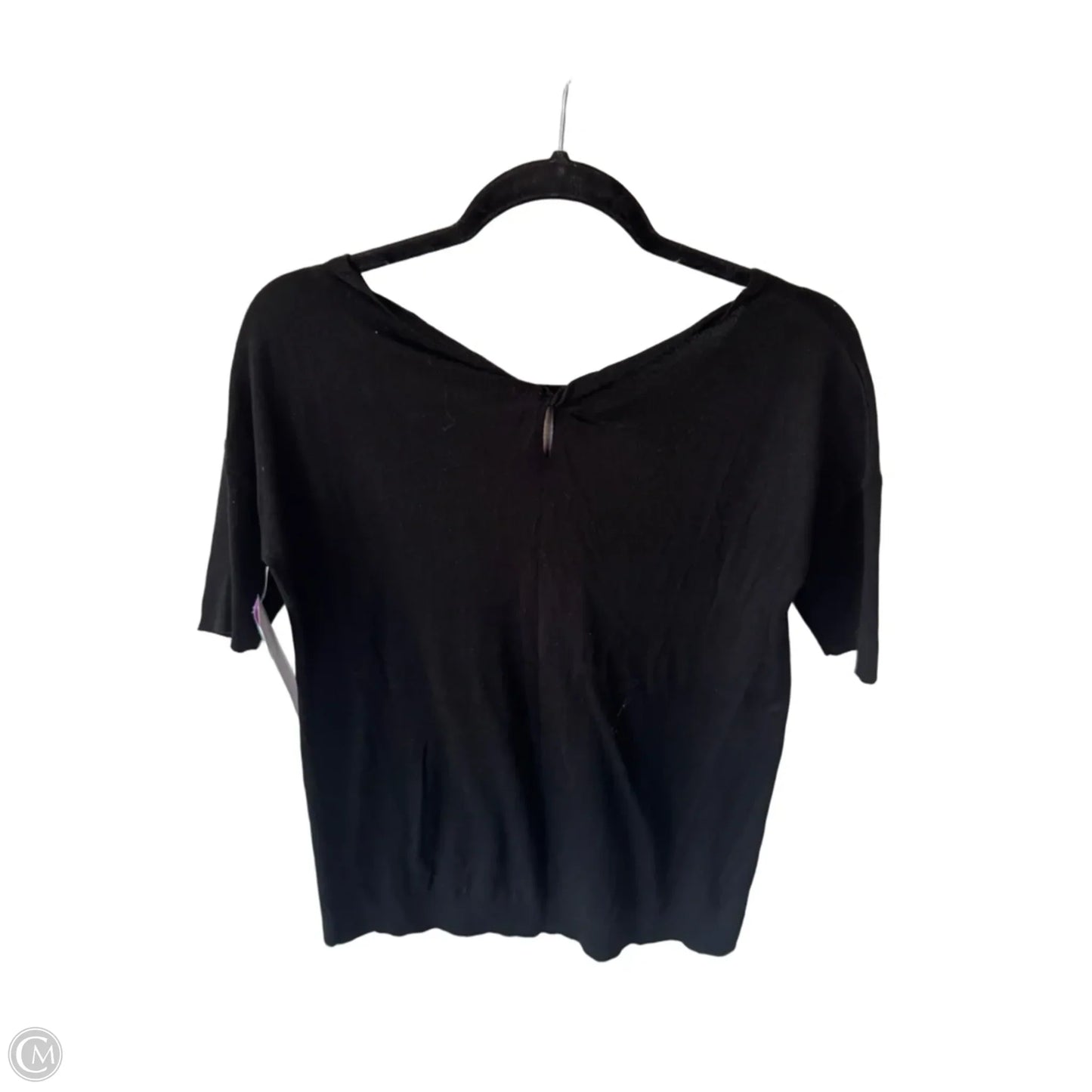 Sweater Short Sleeve By Banana Republic In Black, Size: S