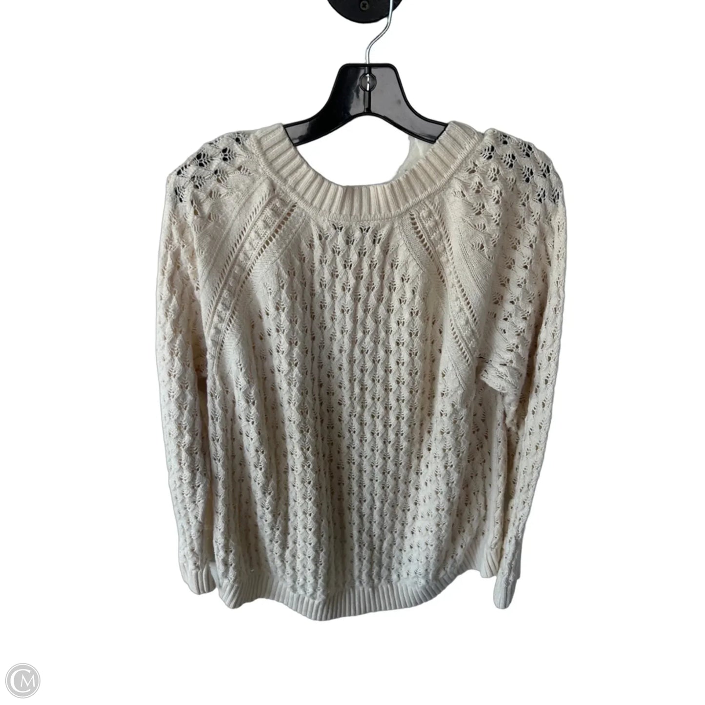 Sweater By Loft In Cream, Size: L