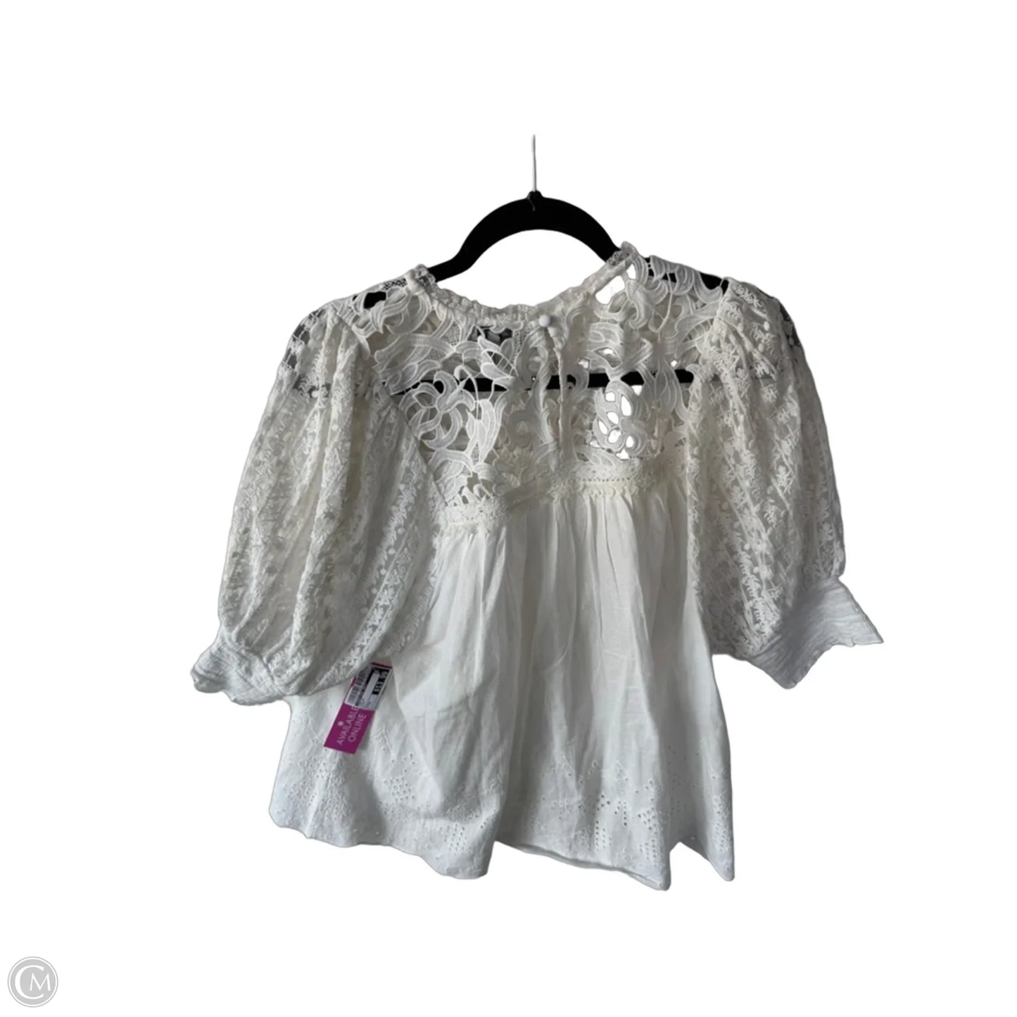 Top Short Sleeve By Conditions Apply In Ivory, Size: M