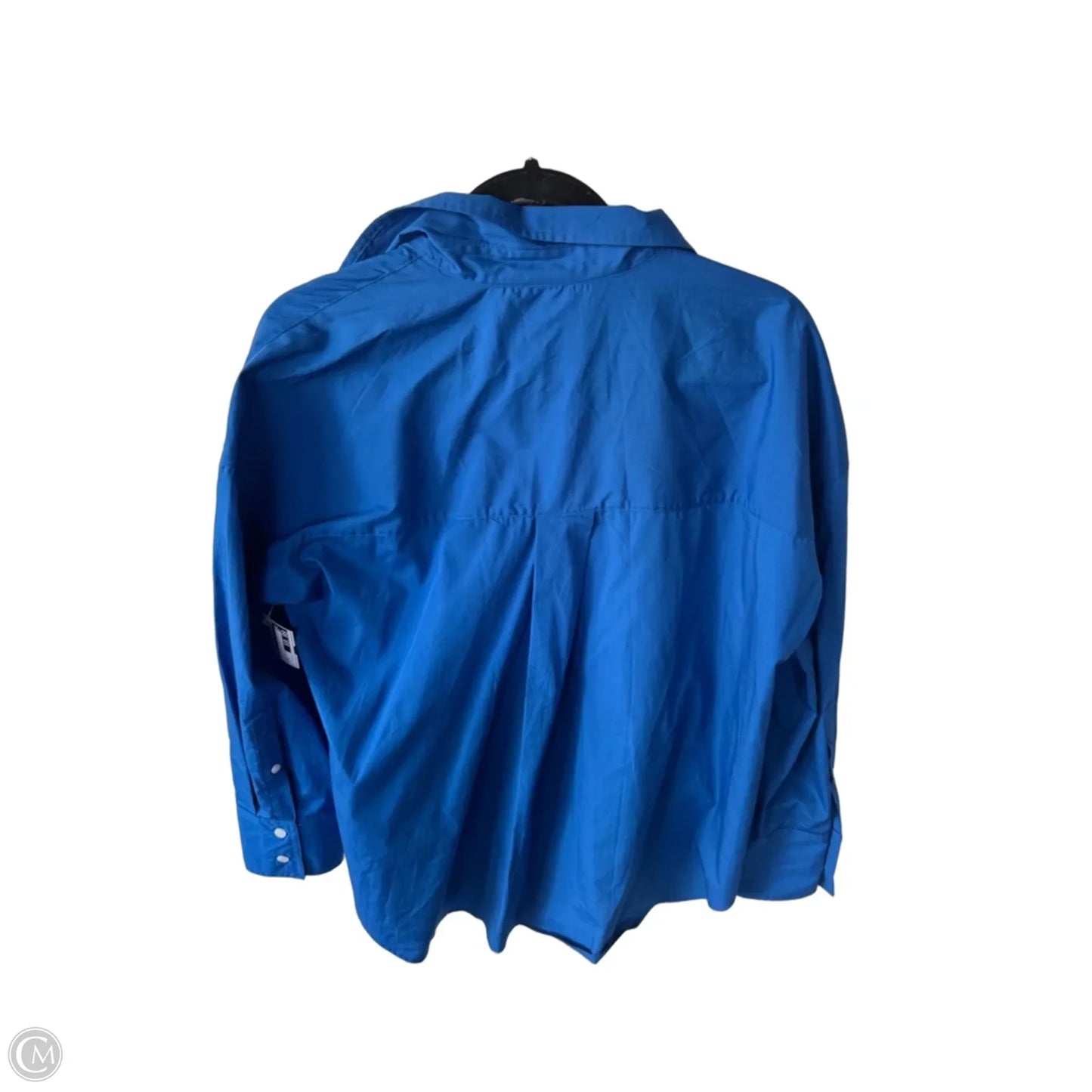 Top Long Sleeve By Zara In Blue, Size: S