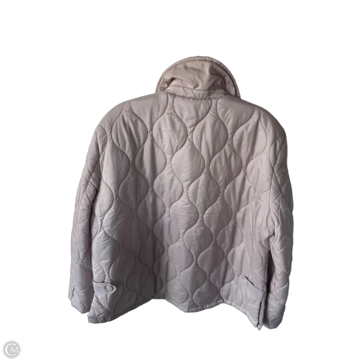 Jacket Puffer & Quilted By Chicos In Tan, Size: L