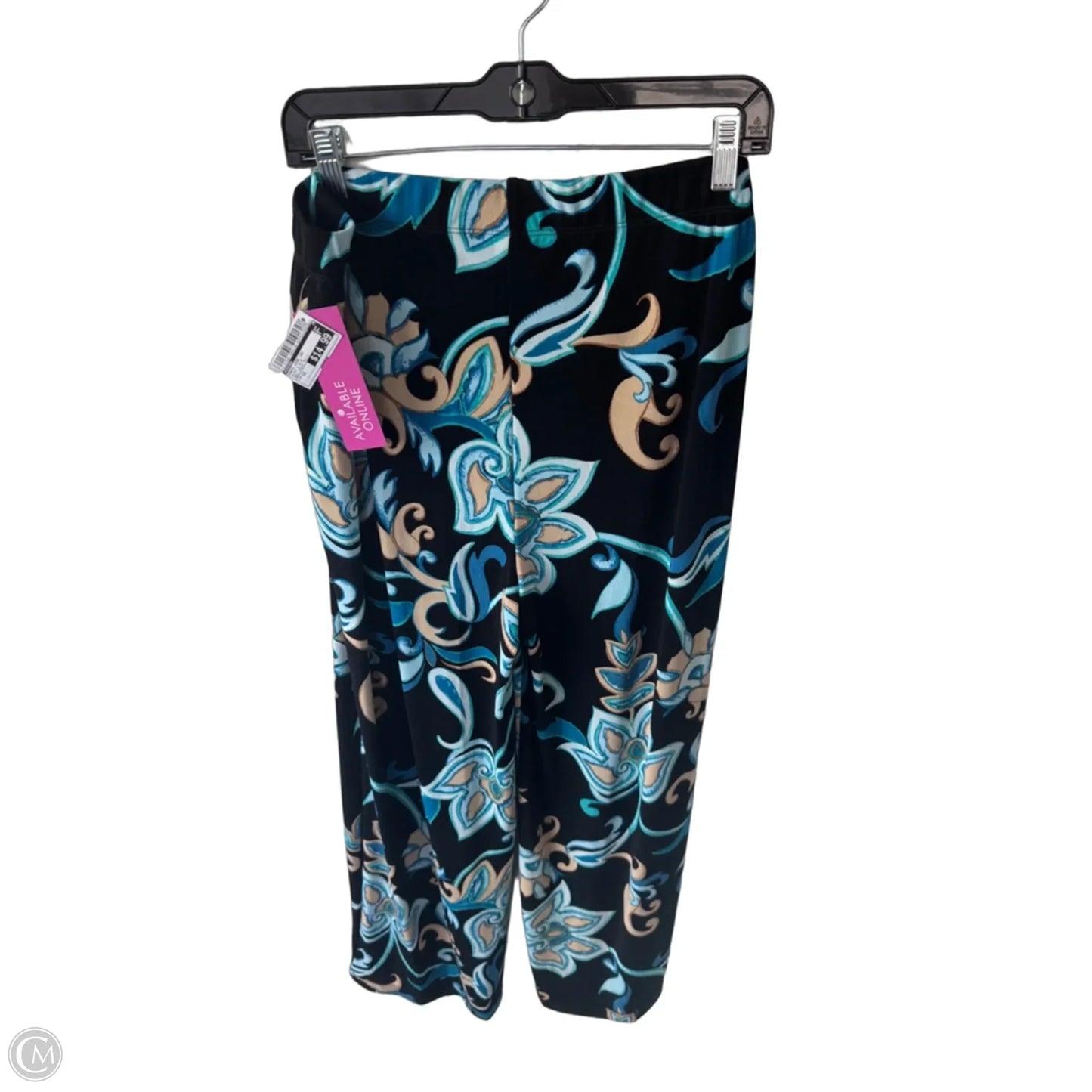 Pants Wide Leg By Chicos In Black & Blue, Size: 12