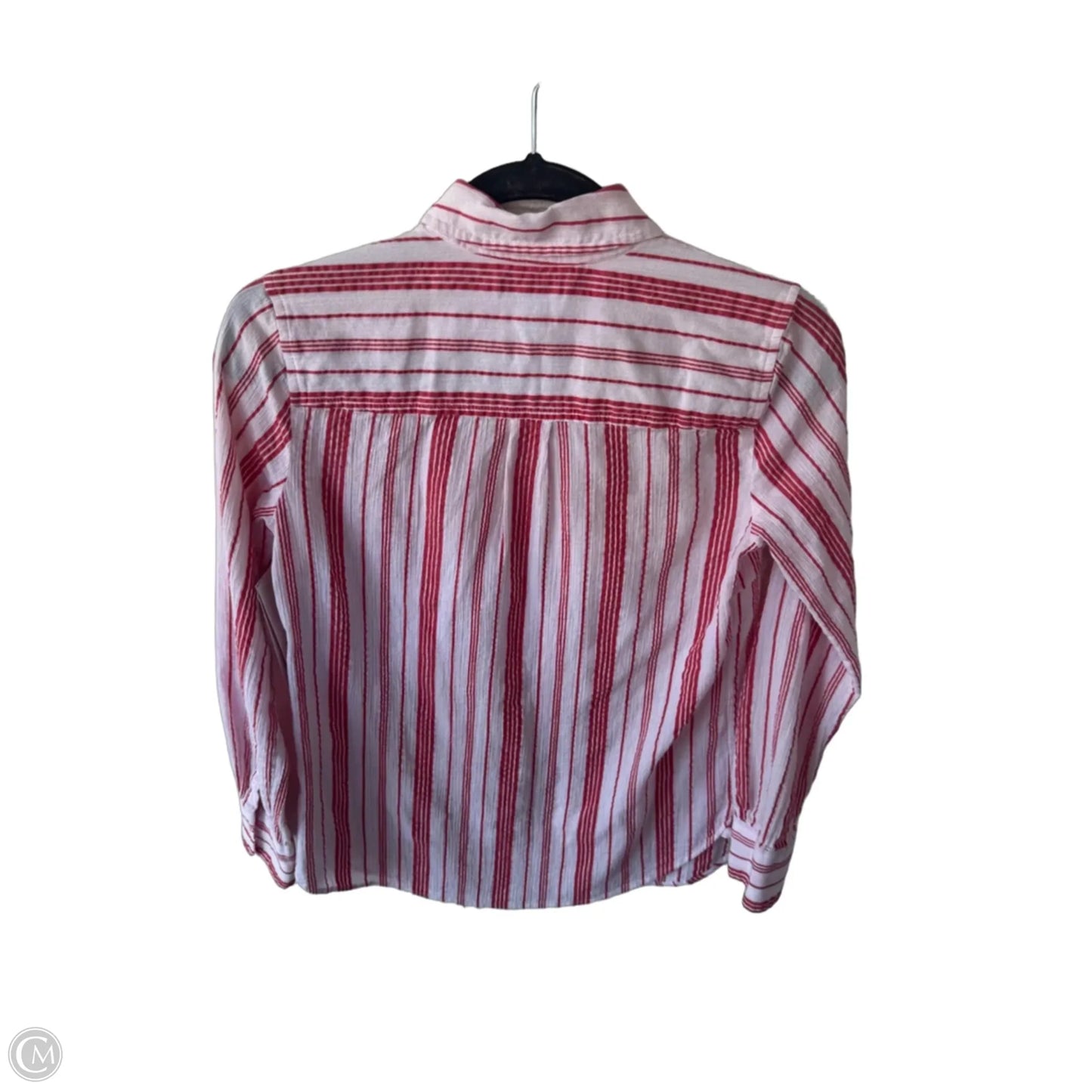Top Long Sleeve By J. Crew In Red & White, Size: Xsp