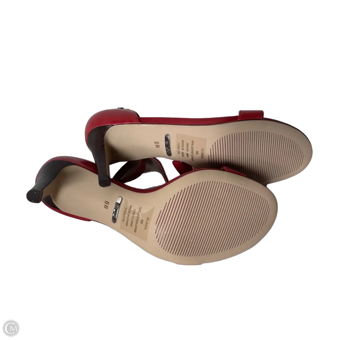 Sandals Heels Stiletto By Lauren By Ralph Lauren In Red, Size: 6