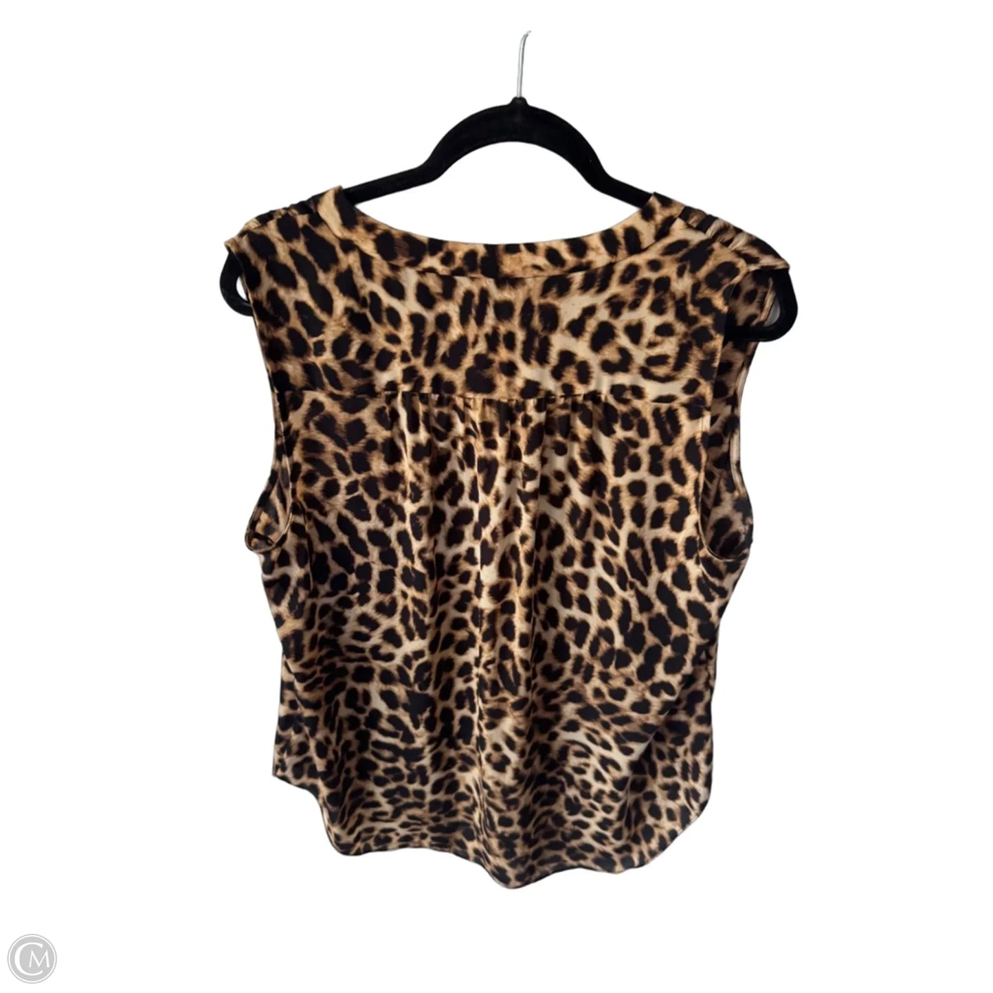 Top Sleeveless By Vince Camuto In Black & Cream, Size: L