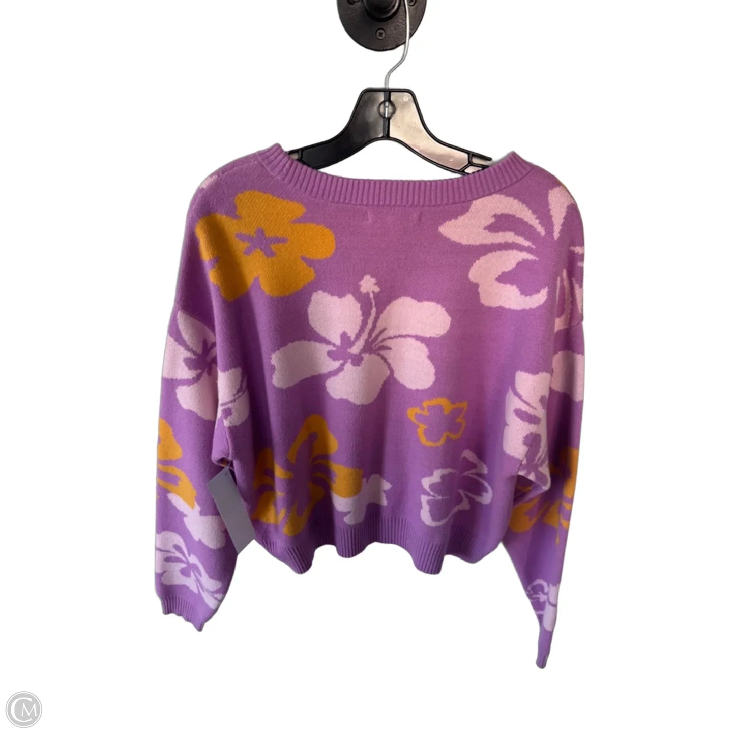 Sweater By Pacsun In Purple & Yellow, Size: S