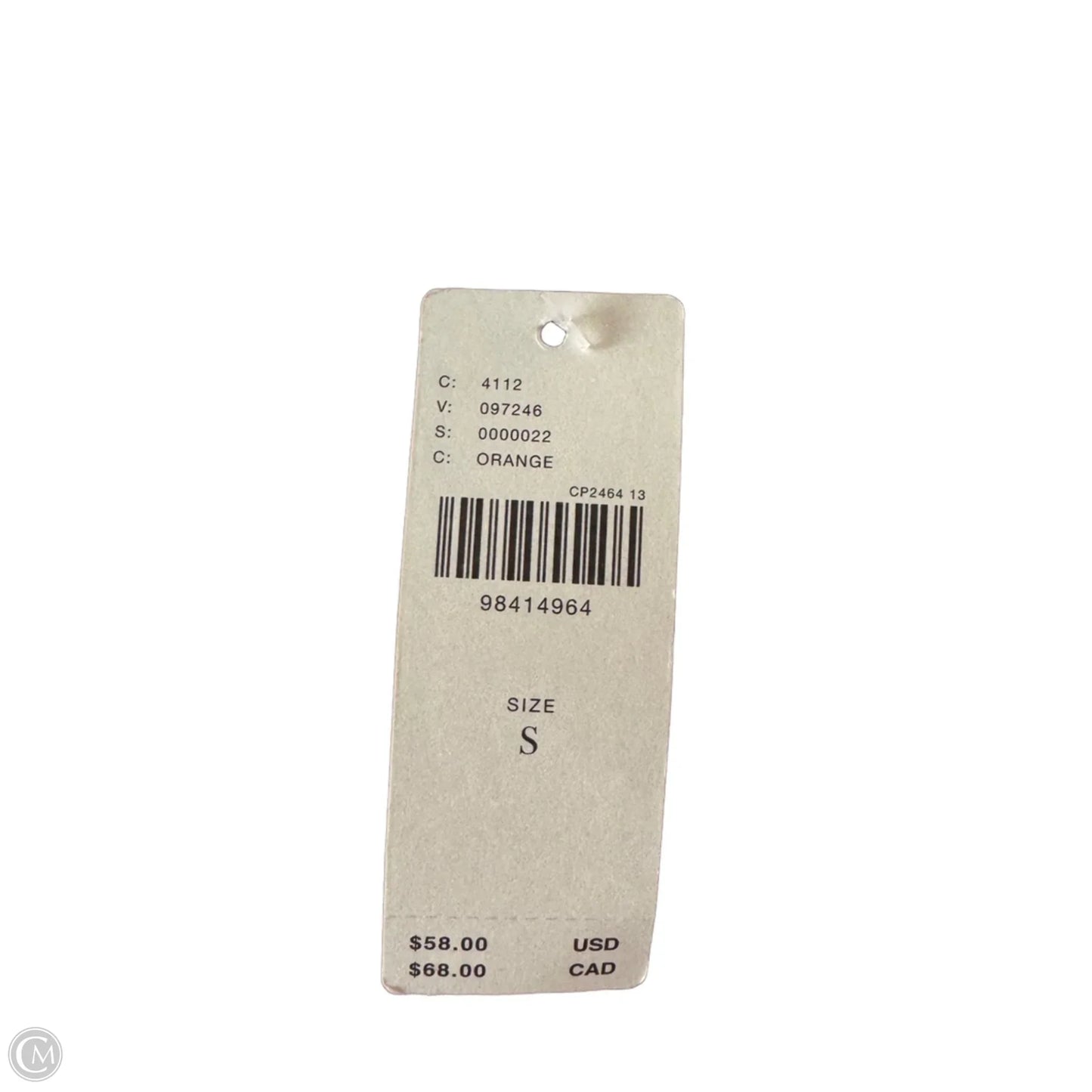 Top Short Sleeve Basic By Anthropologie In Orange, Size: S