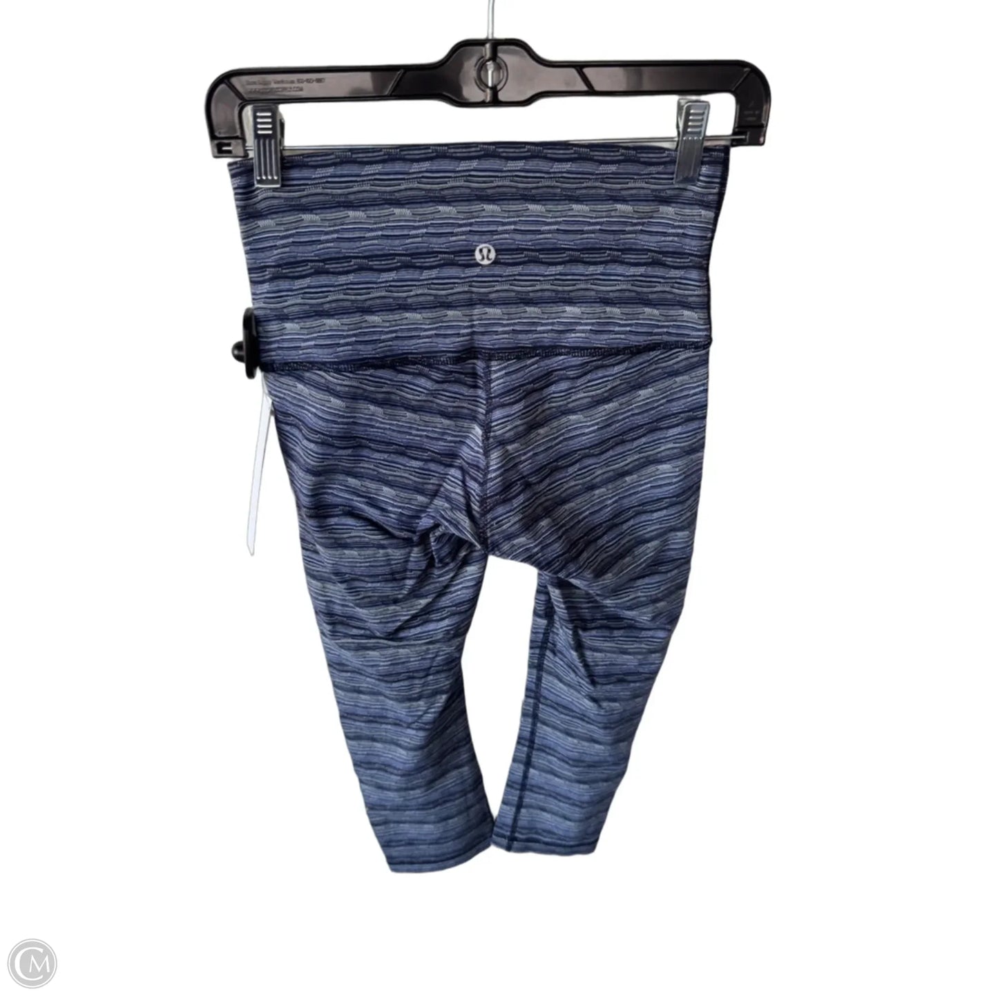 Athletic Leggings By Lululemon In Black & Blue, Size: 6