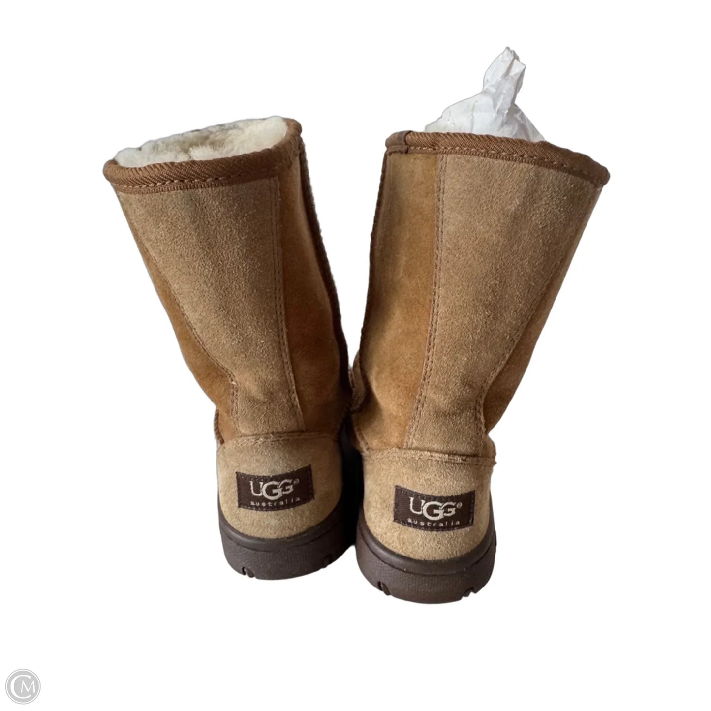 Boots Designer By Ugg In Brown, Size: 6