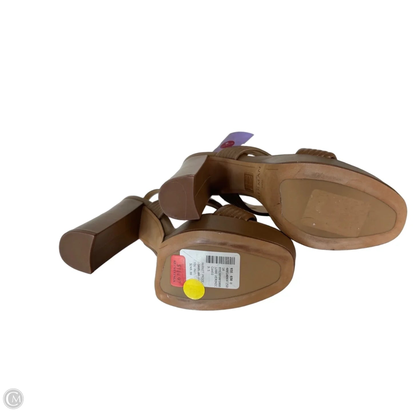 Sandals Heels Platform By Cma In Tan, Size: 9.5
