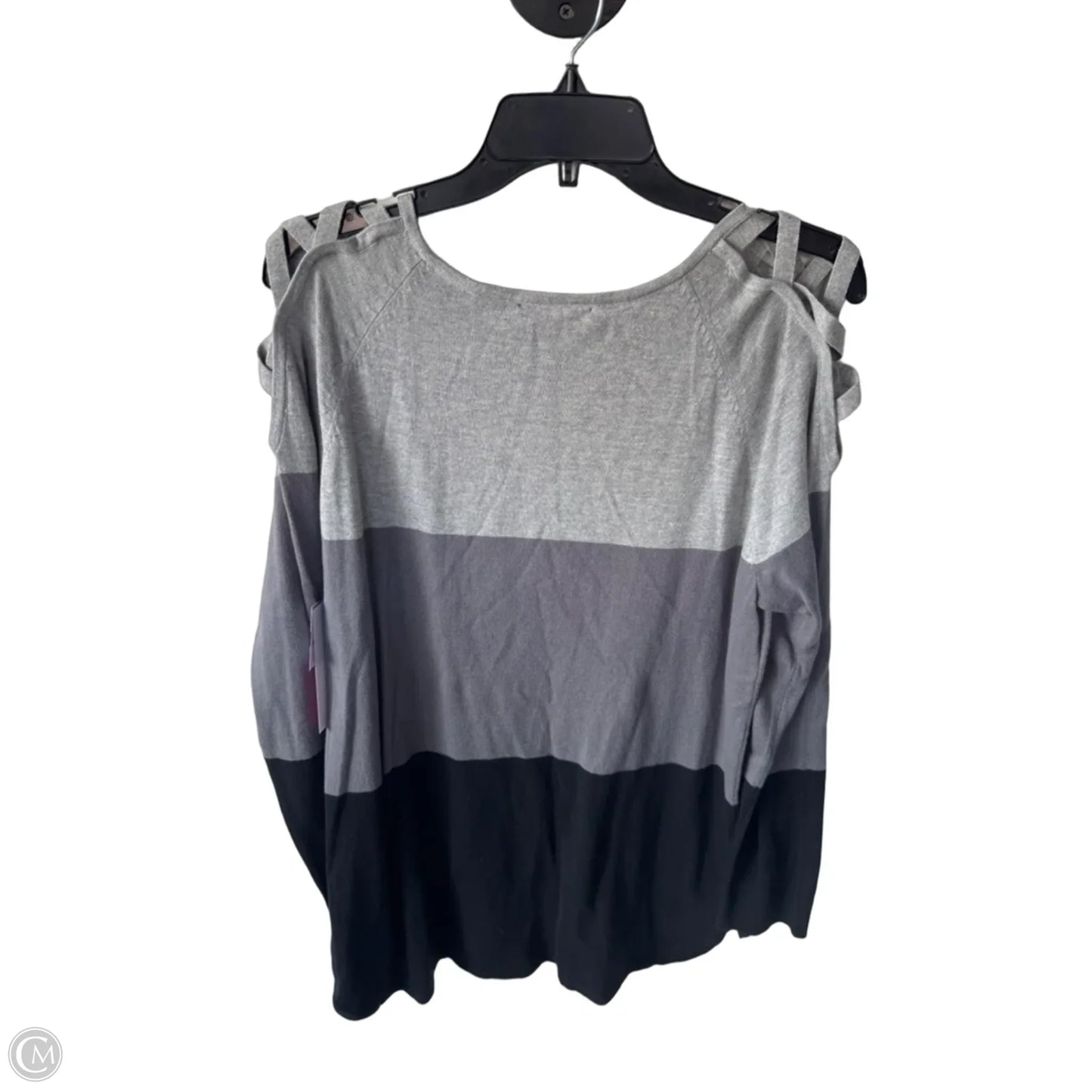 Sweater By New York And Co In Black & Grey, Size: Xl