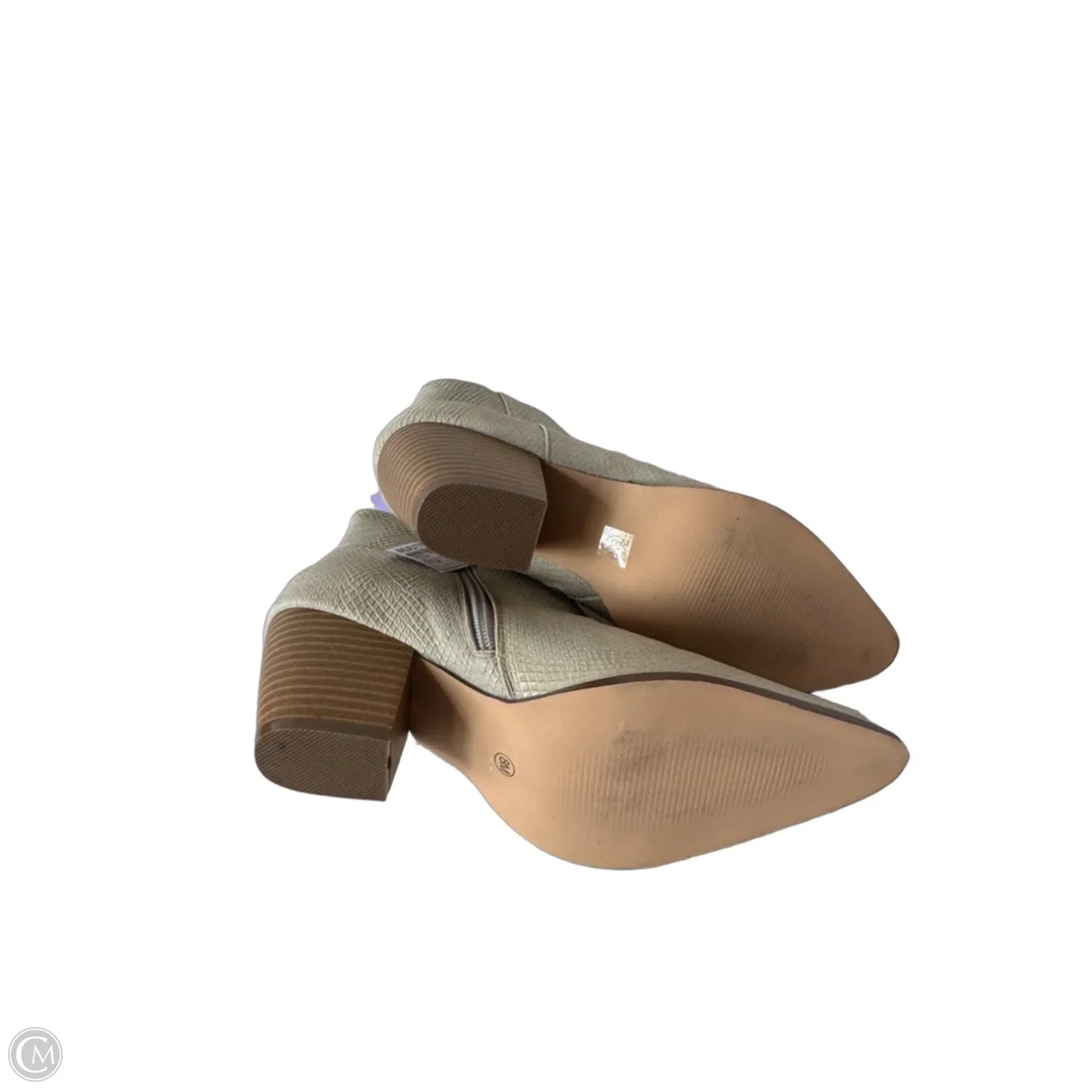 Boots Ankle Heels By Coconuts In Beige, Size: 8