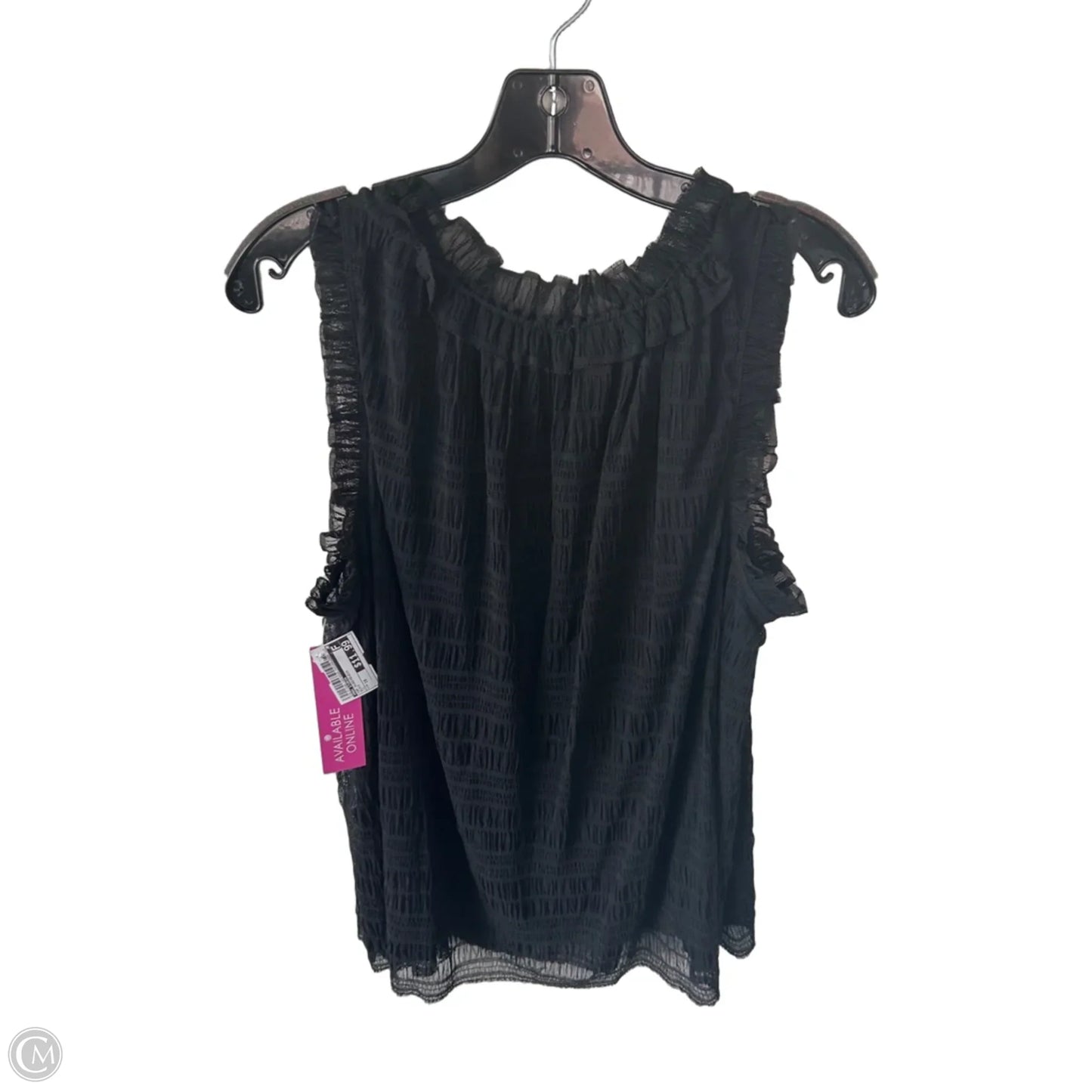Top Sleeveless By Max Studio In Black, Size: 1x