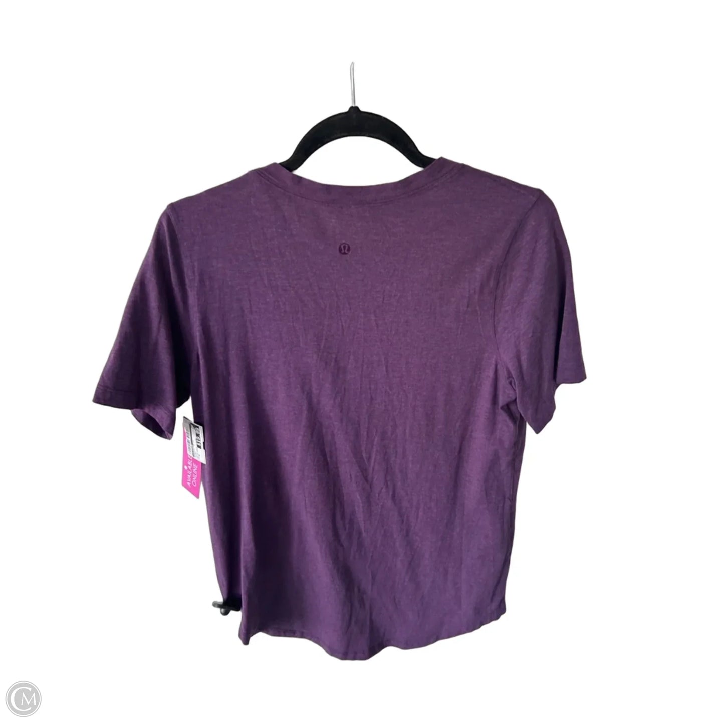 Athletic Top Short Sleeve By Lululemon In Purple, Size: M