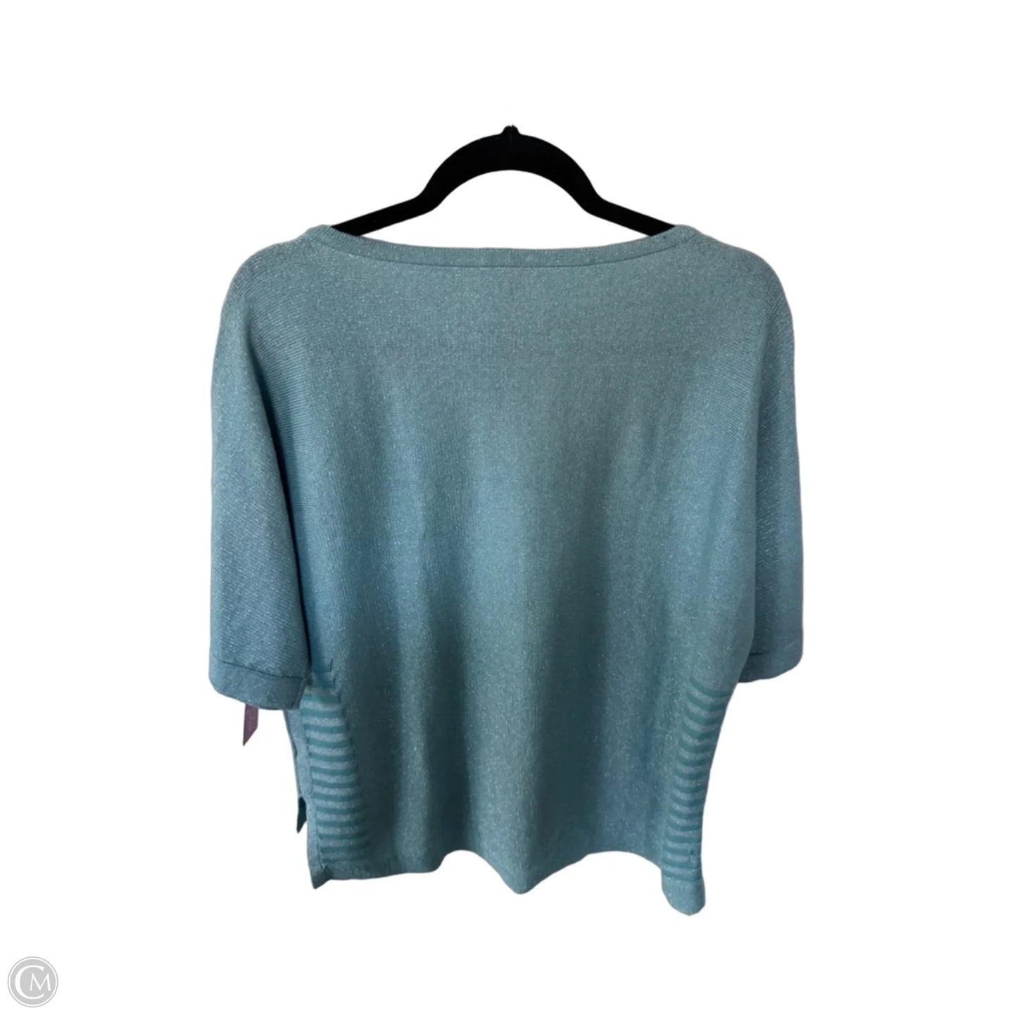 Sweater Short Sleeve By Chicos In Blue, Size: M