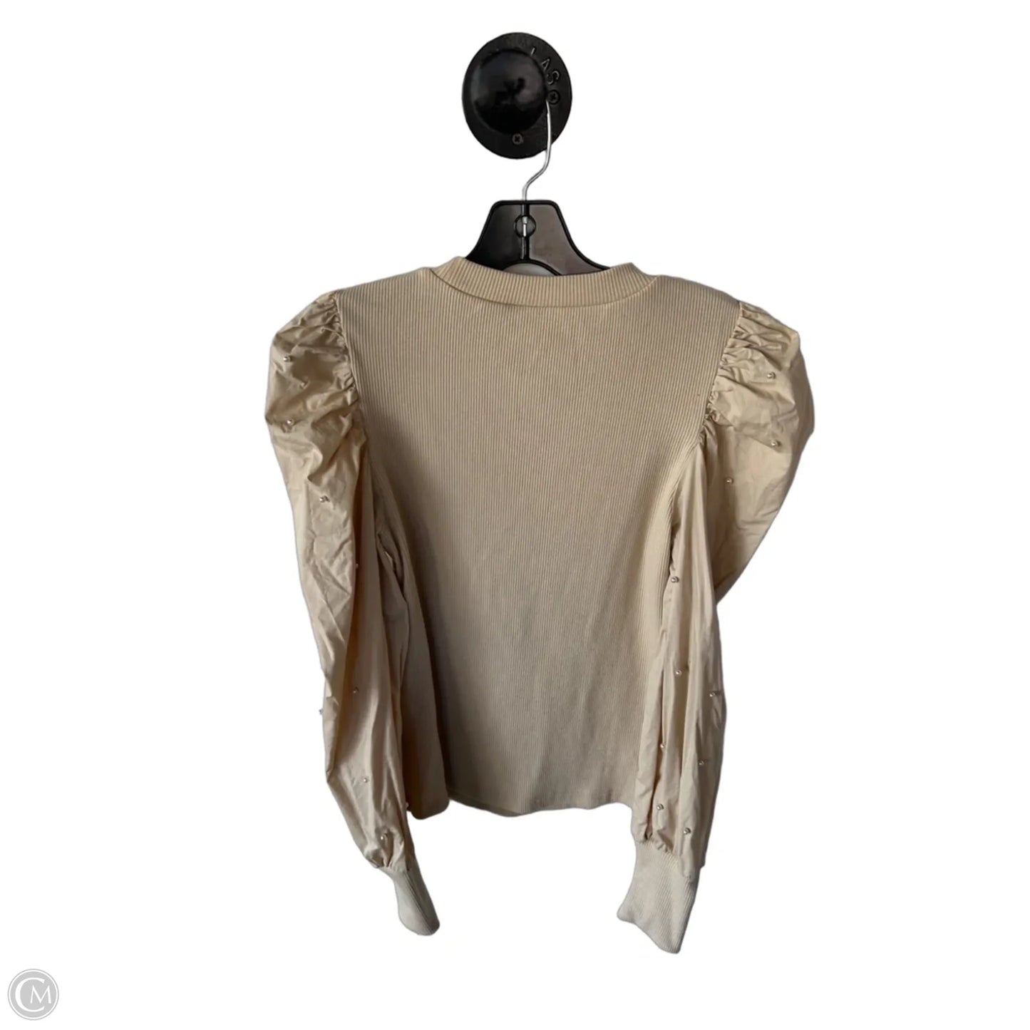 Top Long Sleeve By Dolan Left Coast In Tan, Size: S