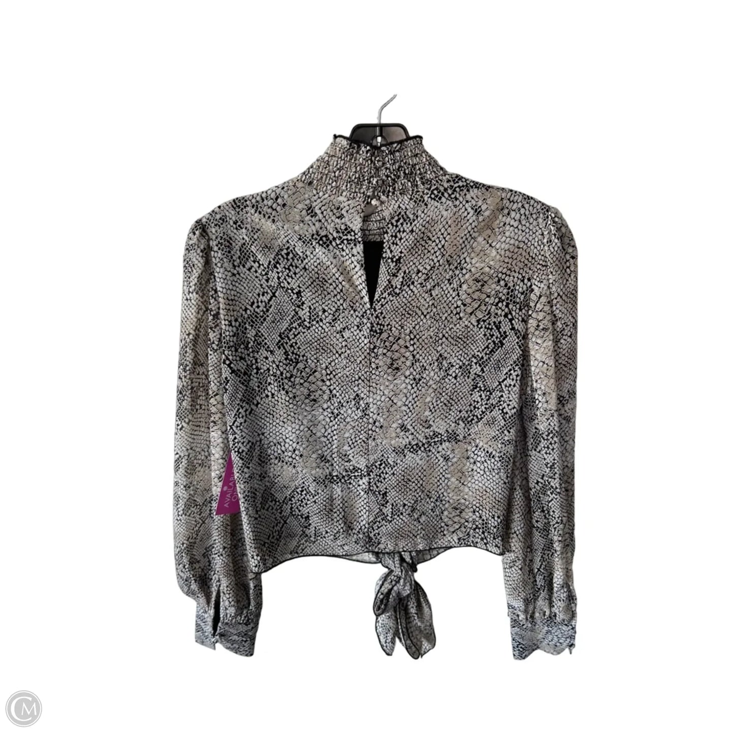 Top Long Sleeve By Lucy Paris In Black & Tan, Size: S