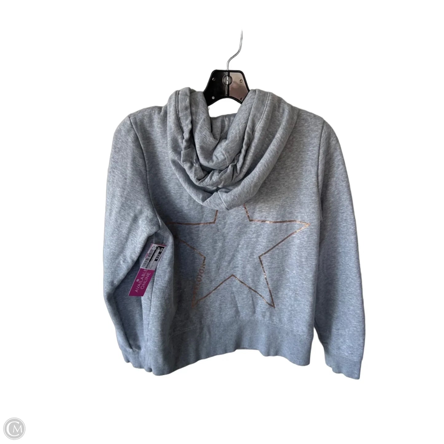 Athletic Sweatshirt Hoodie By Peloton In Grey, Size: S