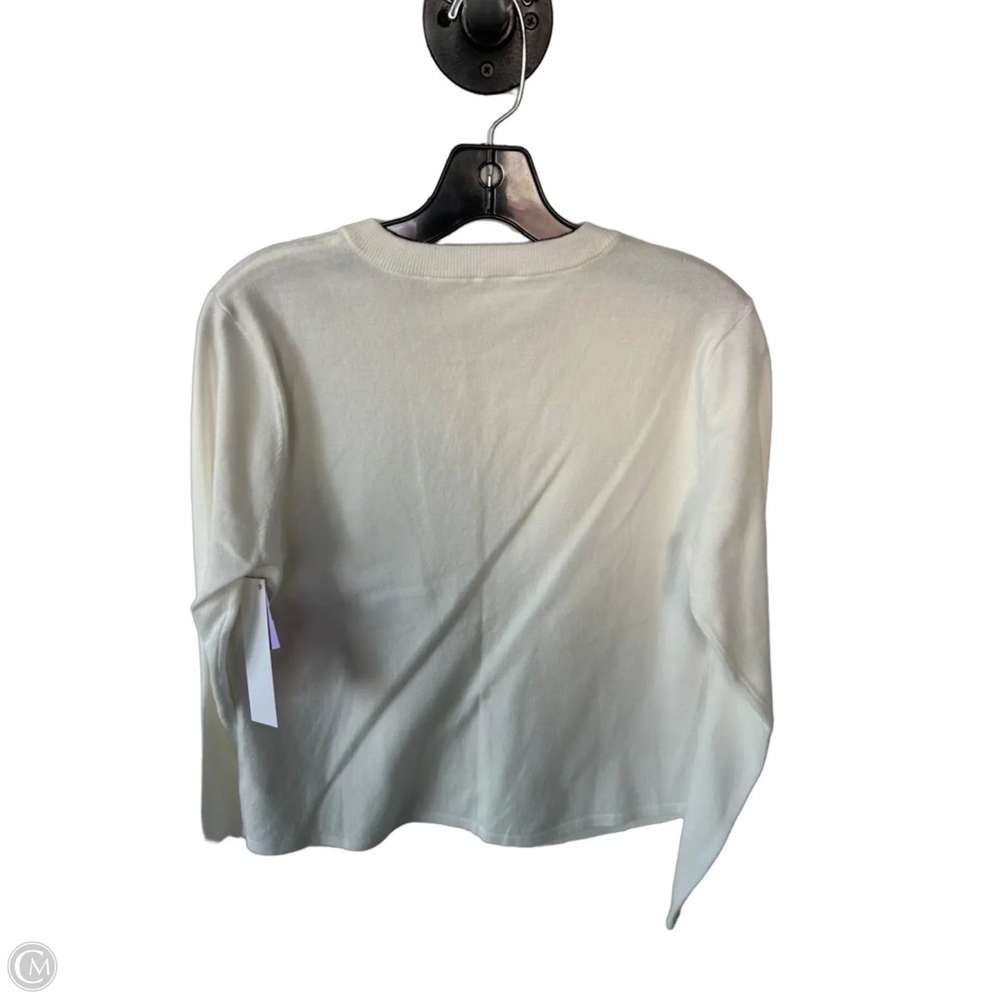 Sweater Cardigan By Cabi In White, Size: M