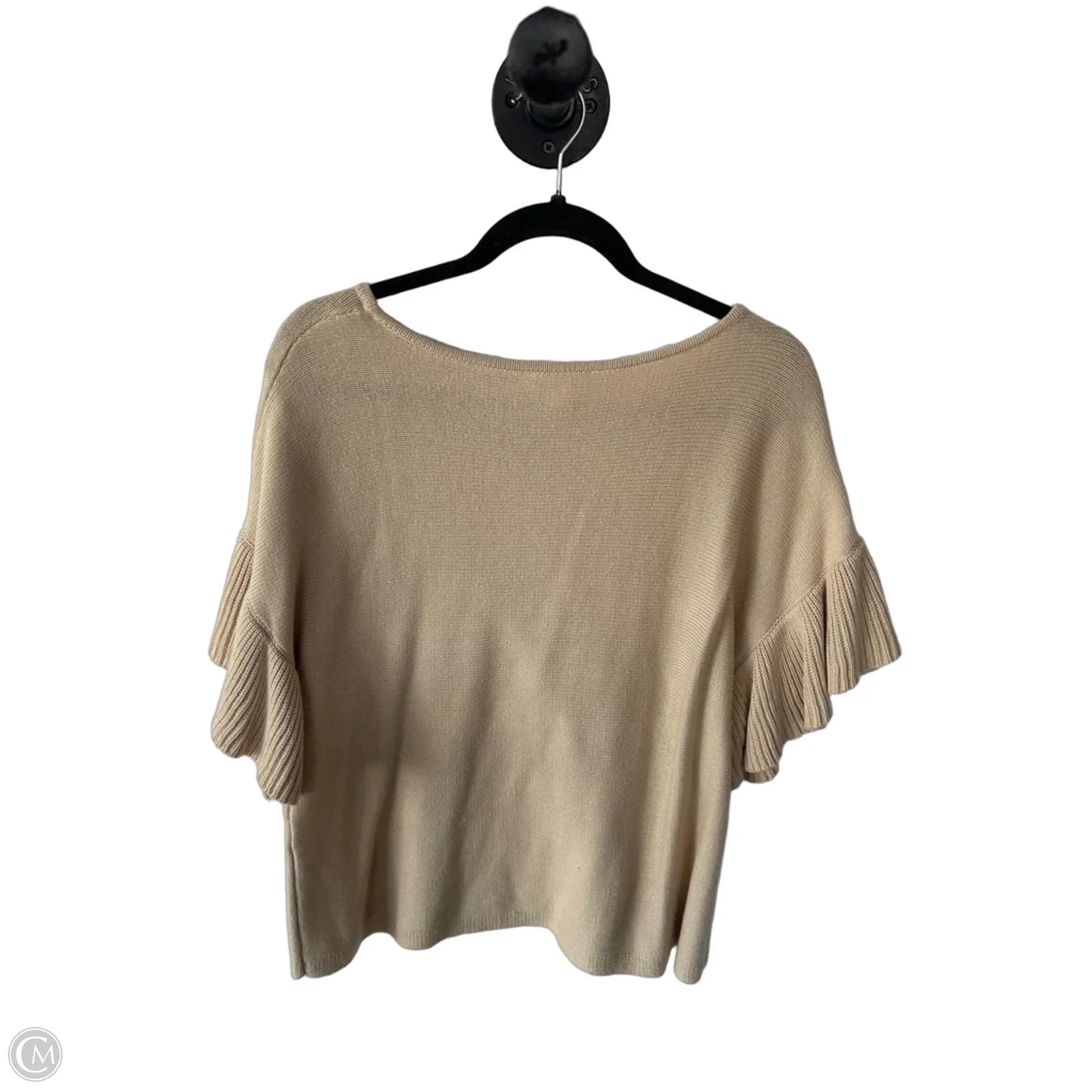 Sweater Short Sleeve By Clothes Mentor In Tan, Size: Osfm