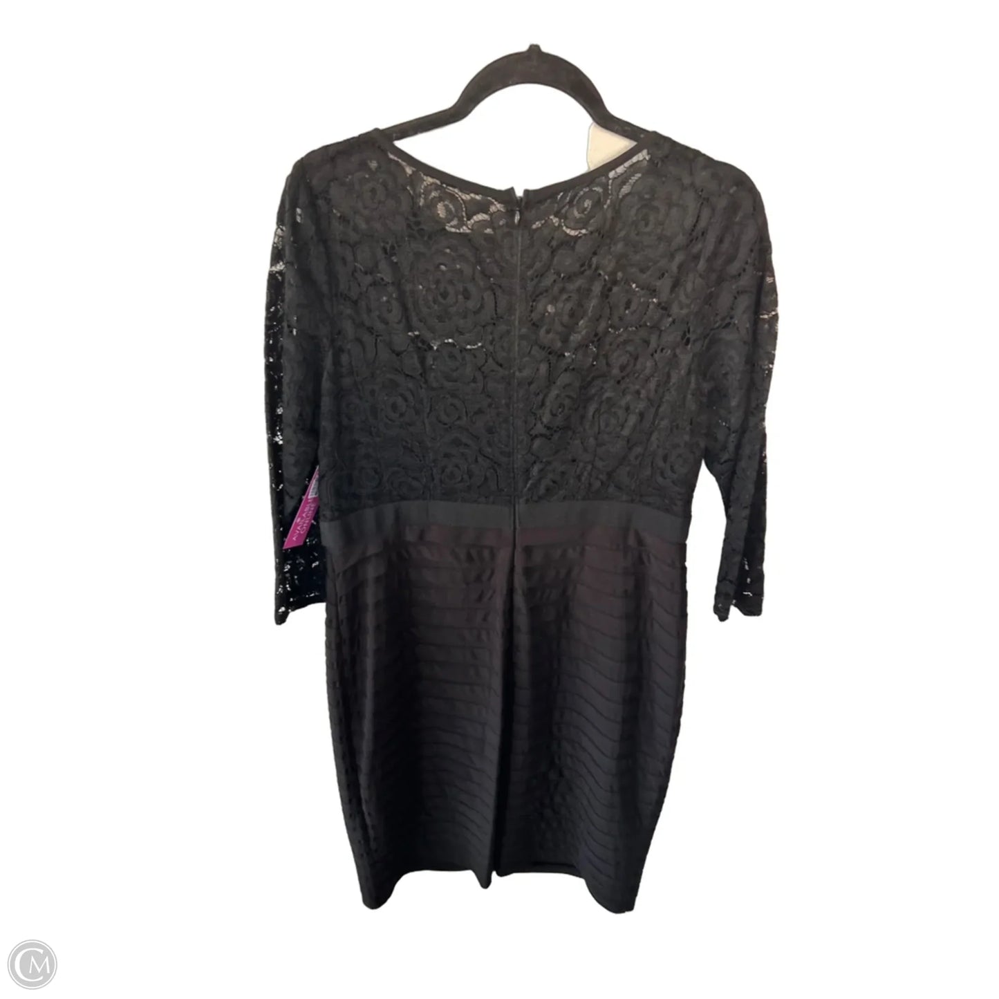 Dress Party Midi By Adrianna Papell In Black, Size: Xl