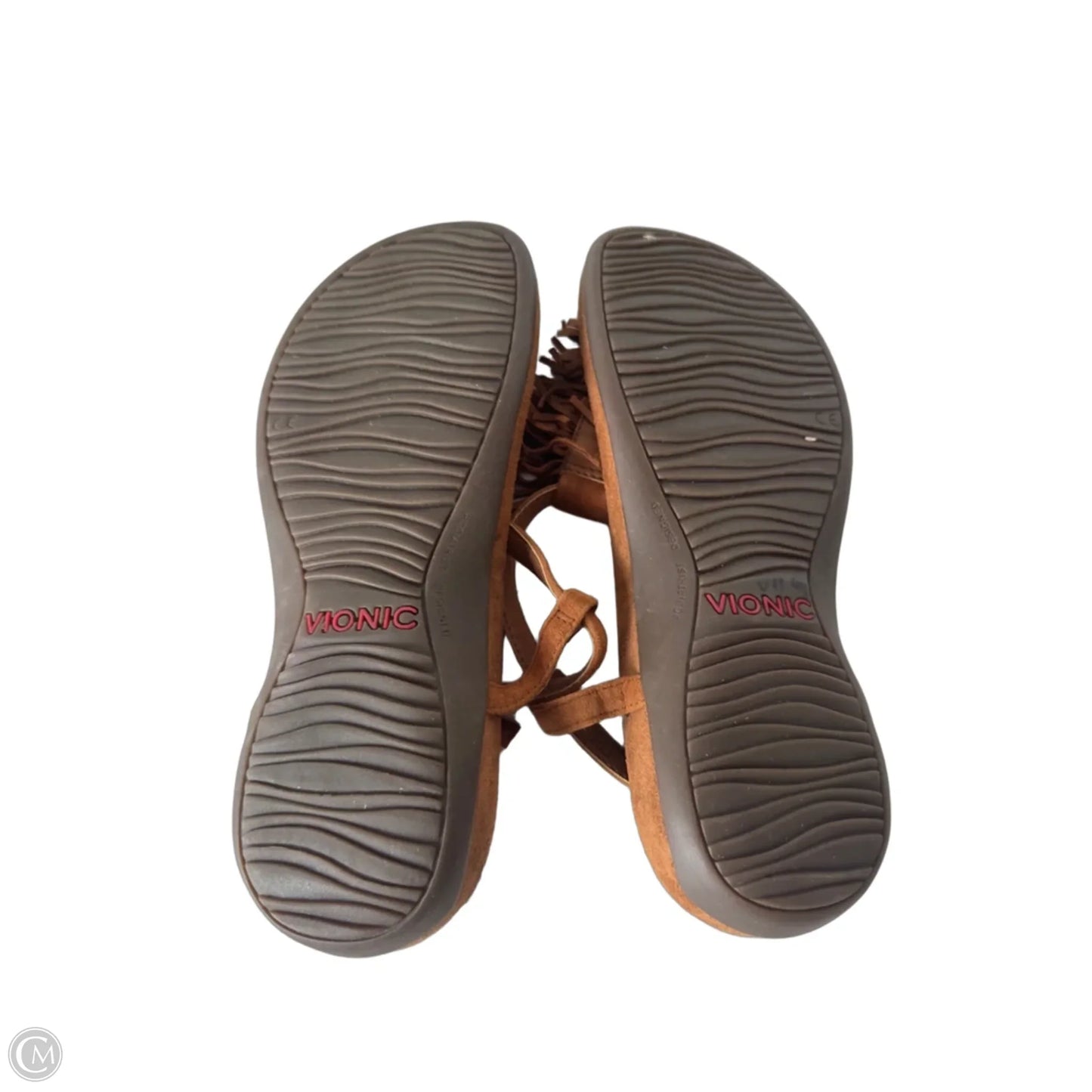 Sandals Flats By Vionic In Brown, Size: 7