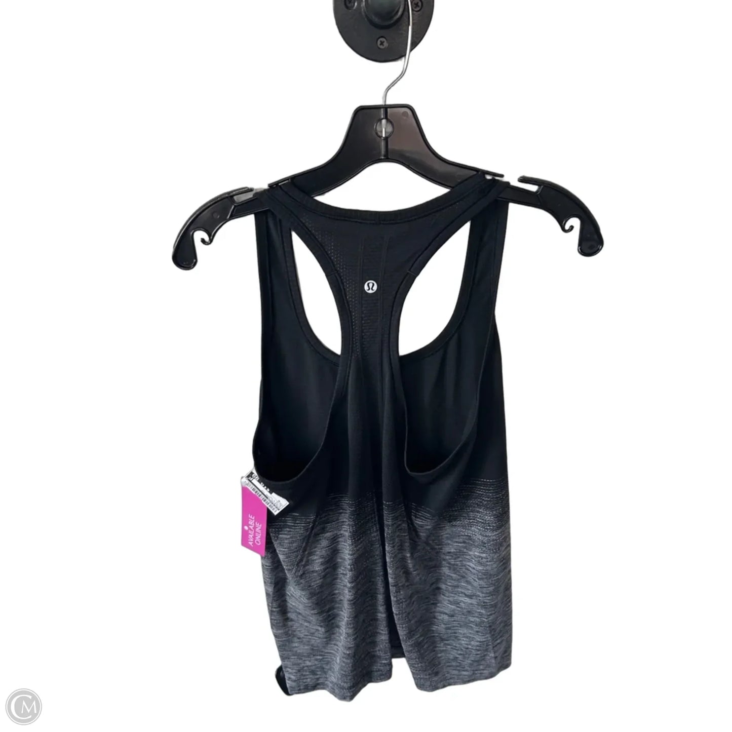 Athletic Tank Top By Lululemon In Black & Grey, Size: M