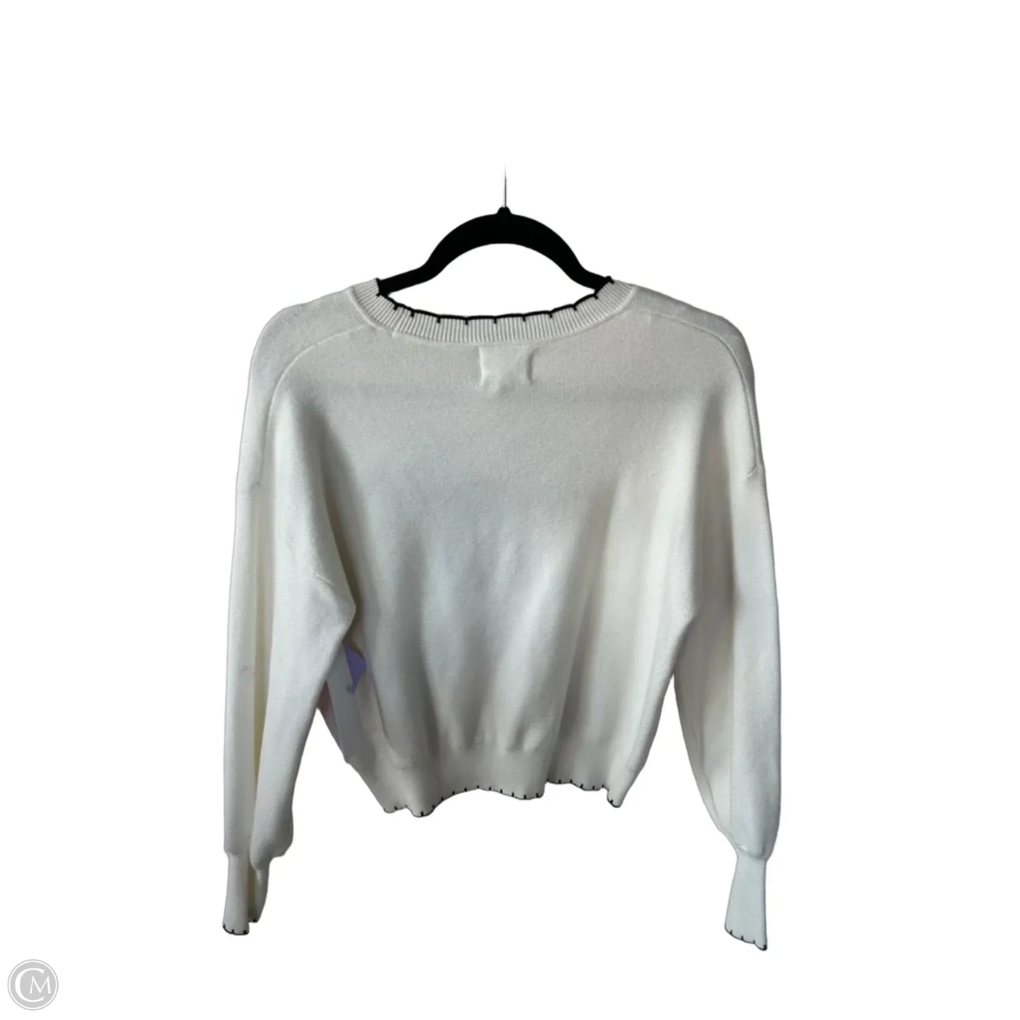 Sweater By Clothes Mentor In Black & White, Size: L