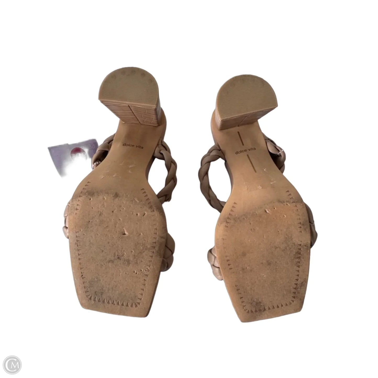 Sandals Heels Block By Dolce Vita In Tan, Size: 7