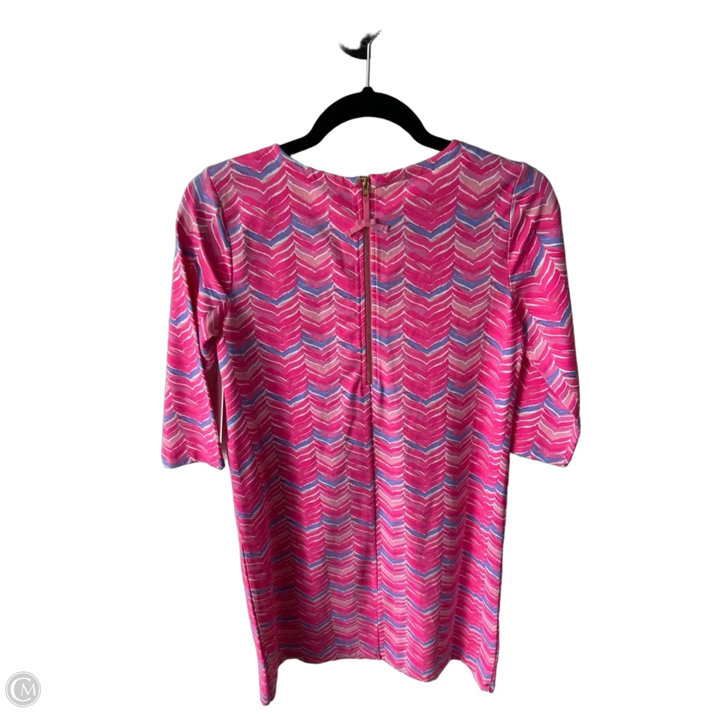 Dress Casual Short By Vineyard Vines In Pink & White, Size: Xl