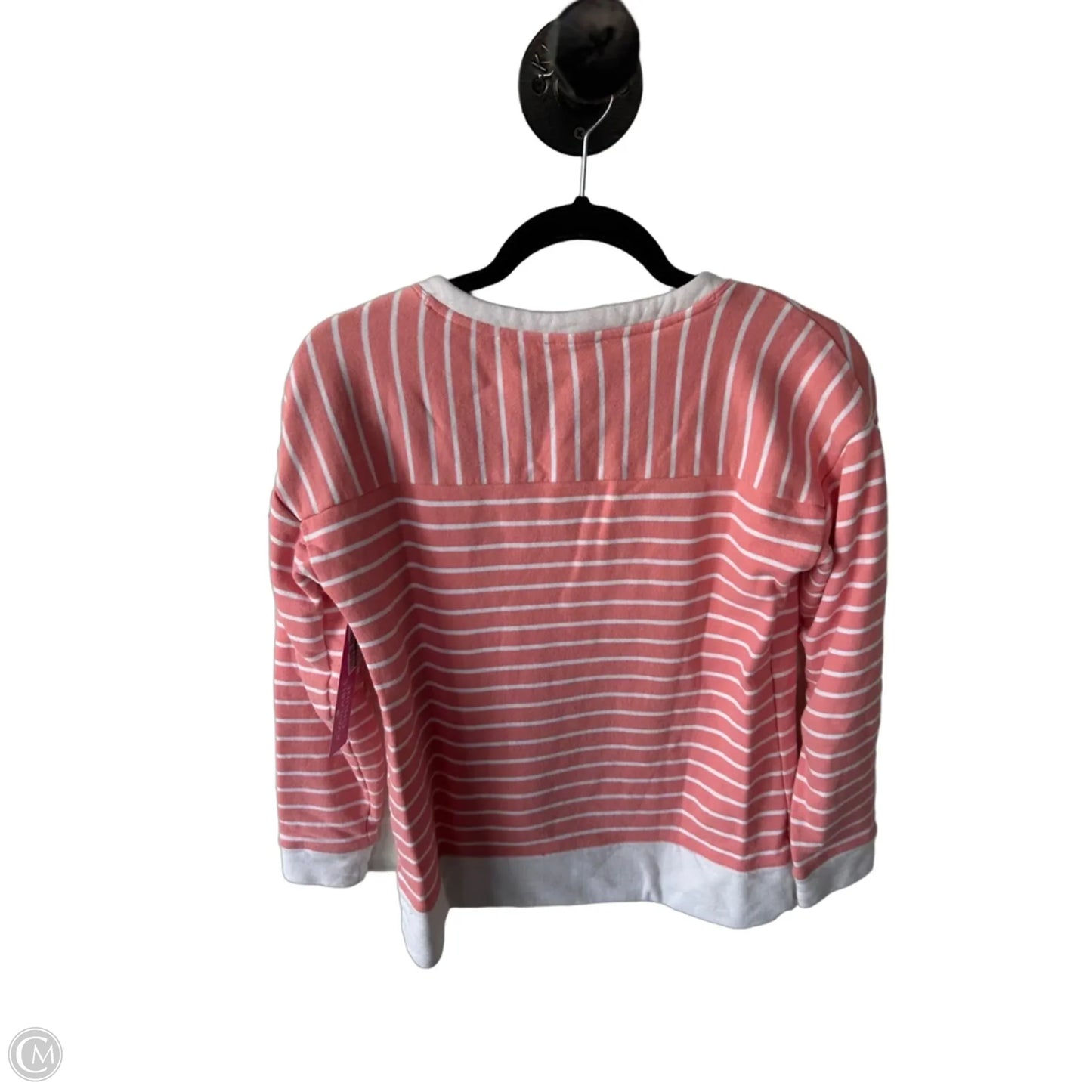 Sweatshirt Crewneck By Talbots In Pink & White, Size: Xs
