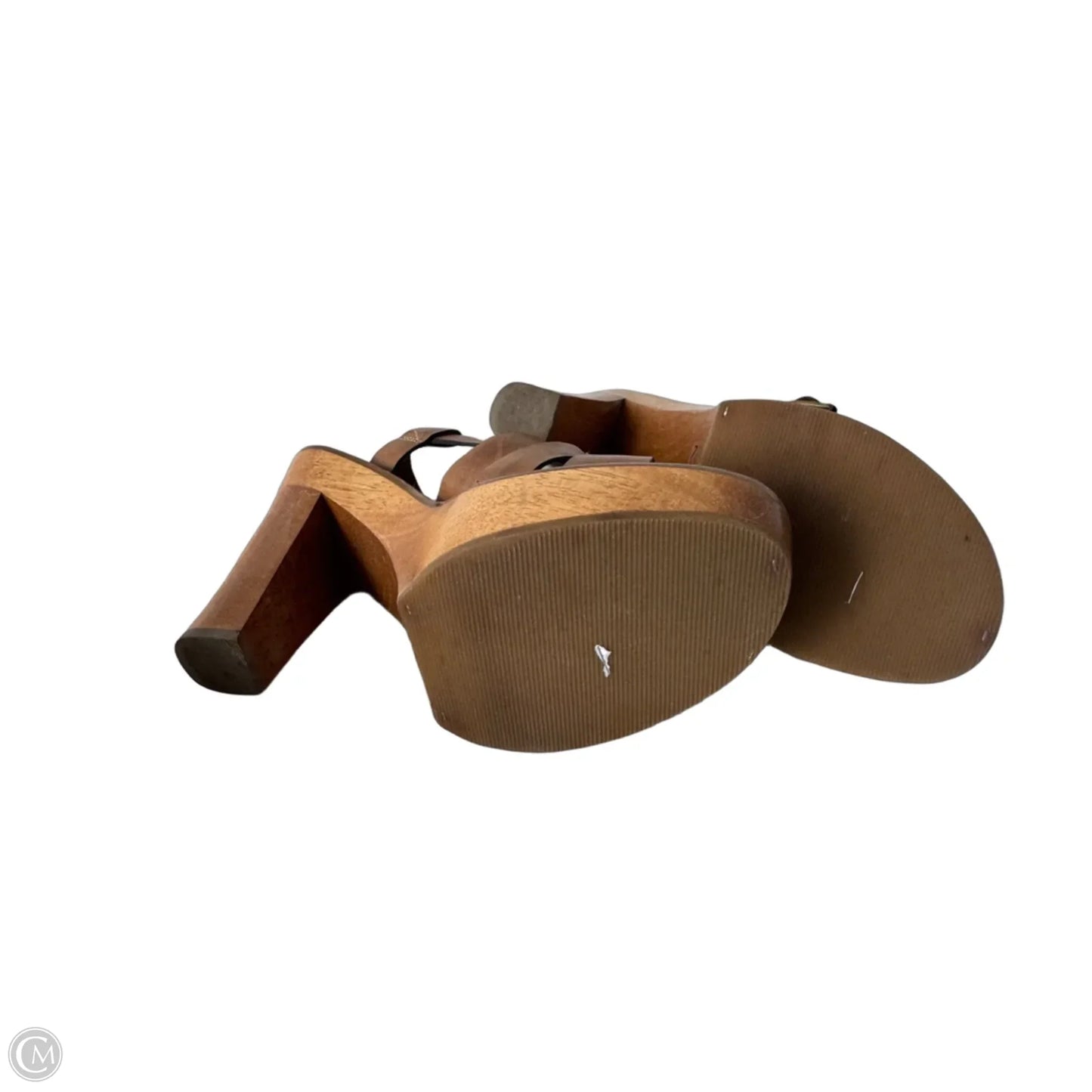 Sandals Heels Block By Mia In Brown, Size: 8