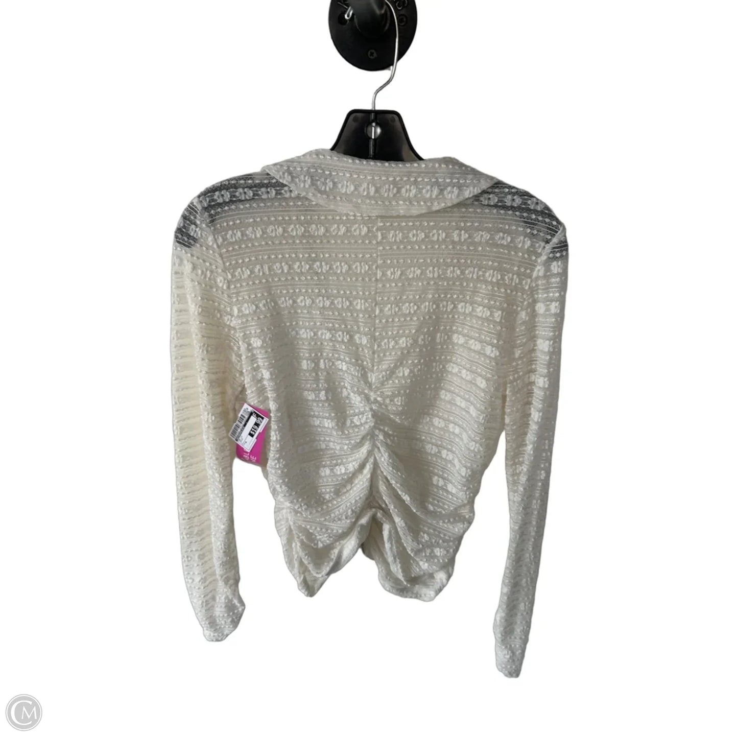 Top Long Sleeve By Anthropologie In Cream, Size: M