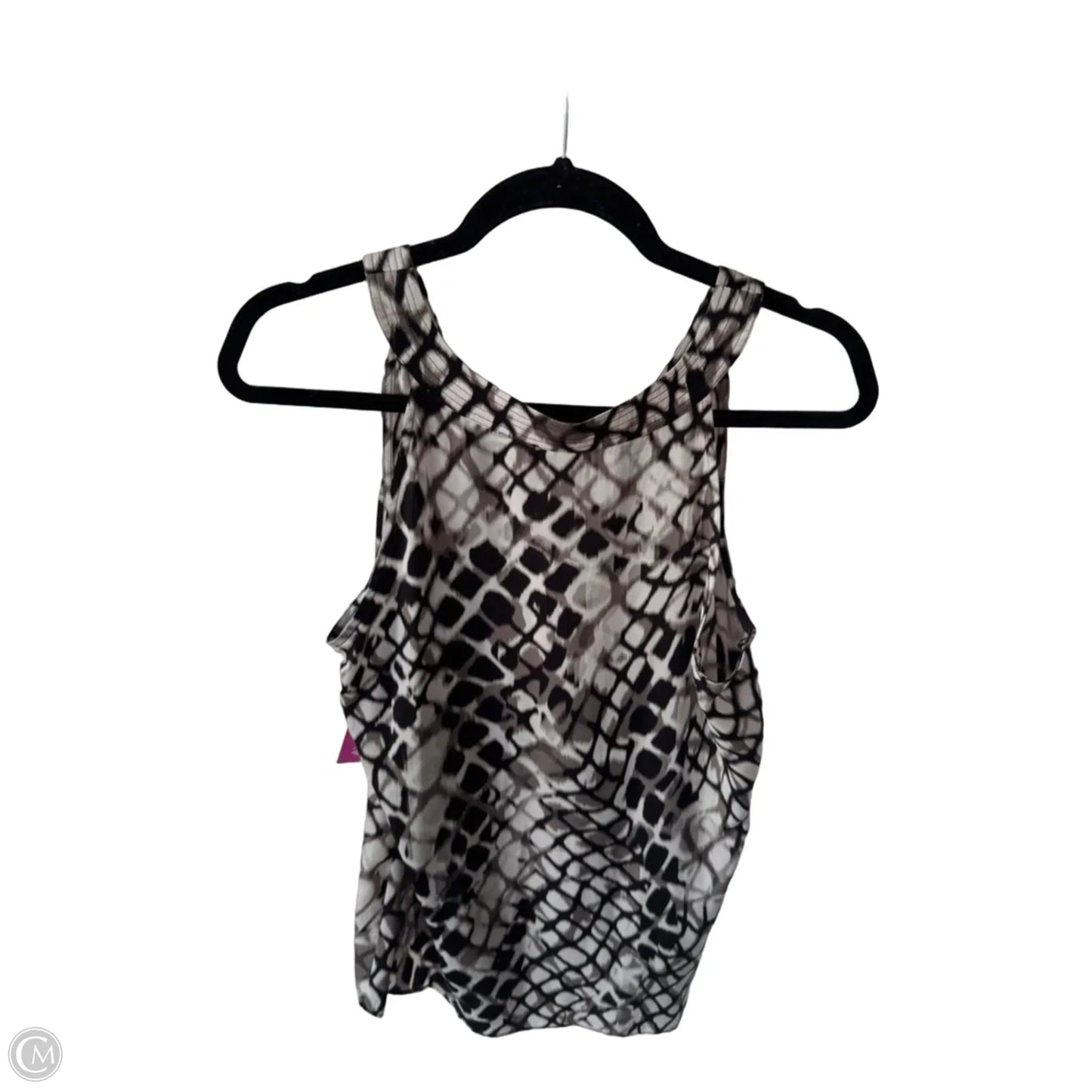 Top Sleeveless By Ann Taylor In Black & Cream, Size: M