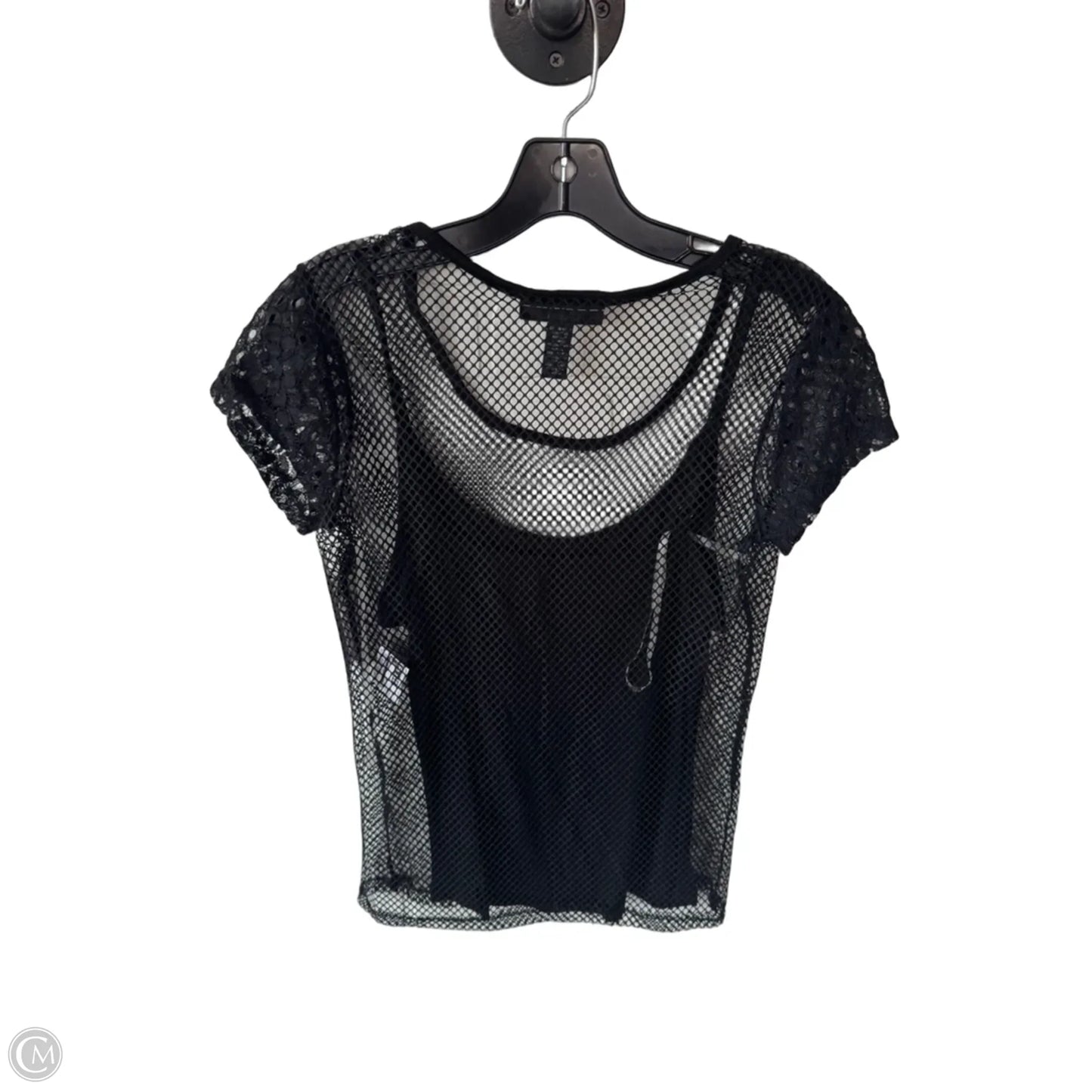 Top 2pc Short Sleeve By Inc In Black, Size: M