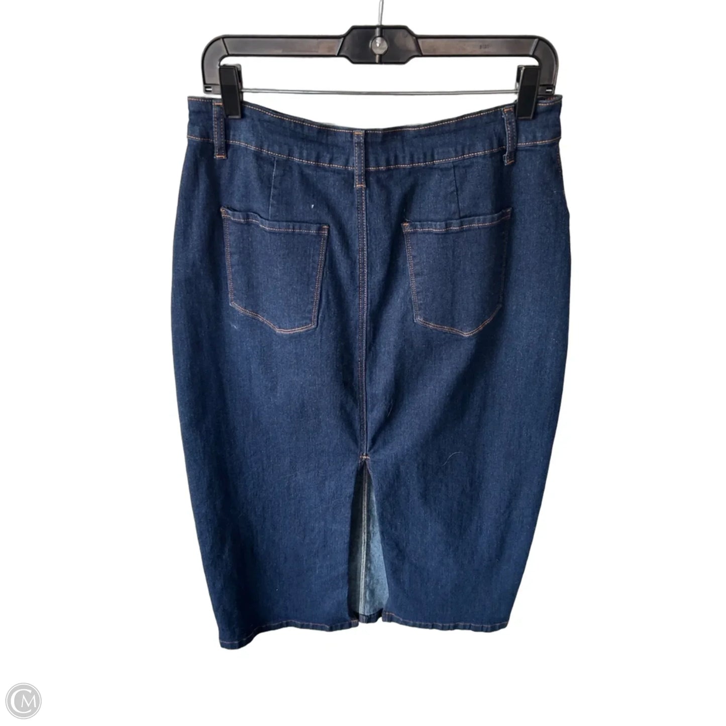 Skirt Maxi By Clothes Mentor In Blue Denim, Size: 14