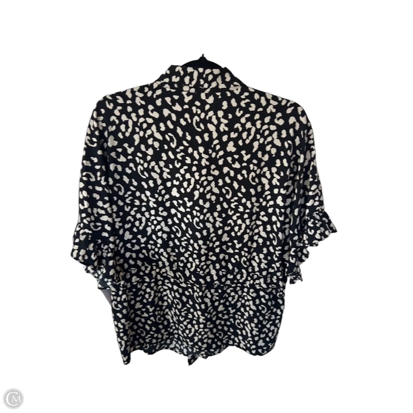 Top Short Sleeve By Bishop + Young In Black & Cream, Size: Xs