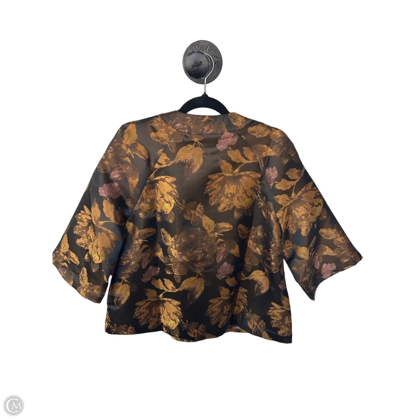 Blazer By Isaac Mizrahi Live Qvc In Brown & Yellow, Size: Xs