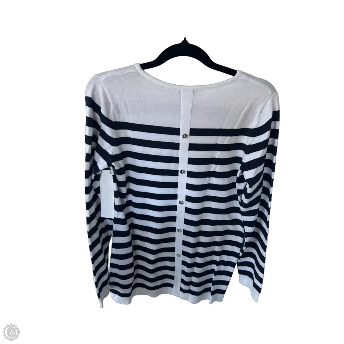 Sweater By Susan Graver In Blue & White, Size: Xxs