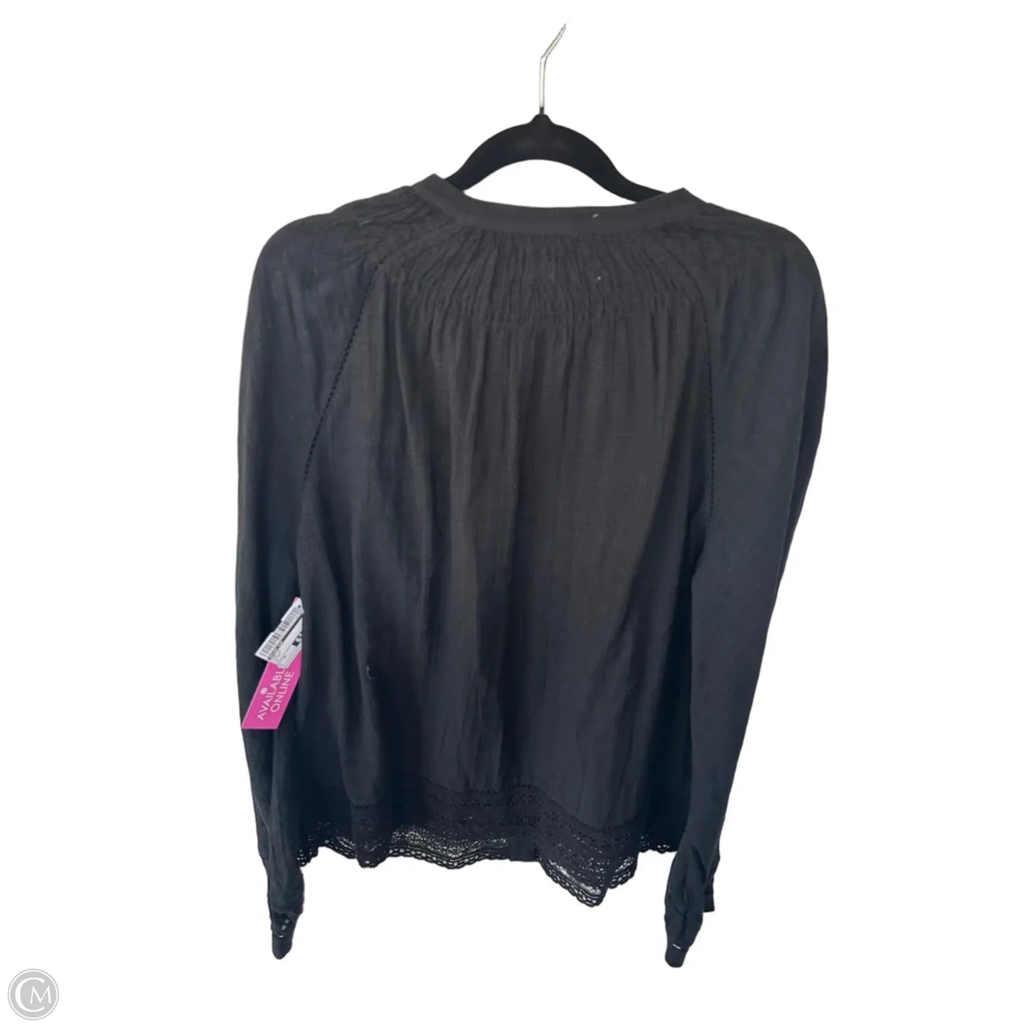 Top Long Sleeve By Point Sur In Black, Size: M