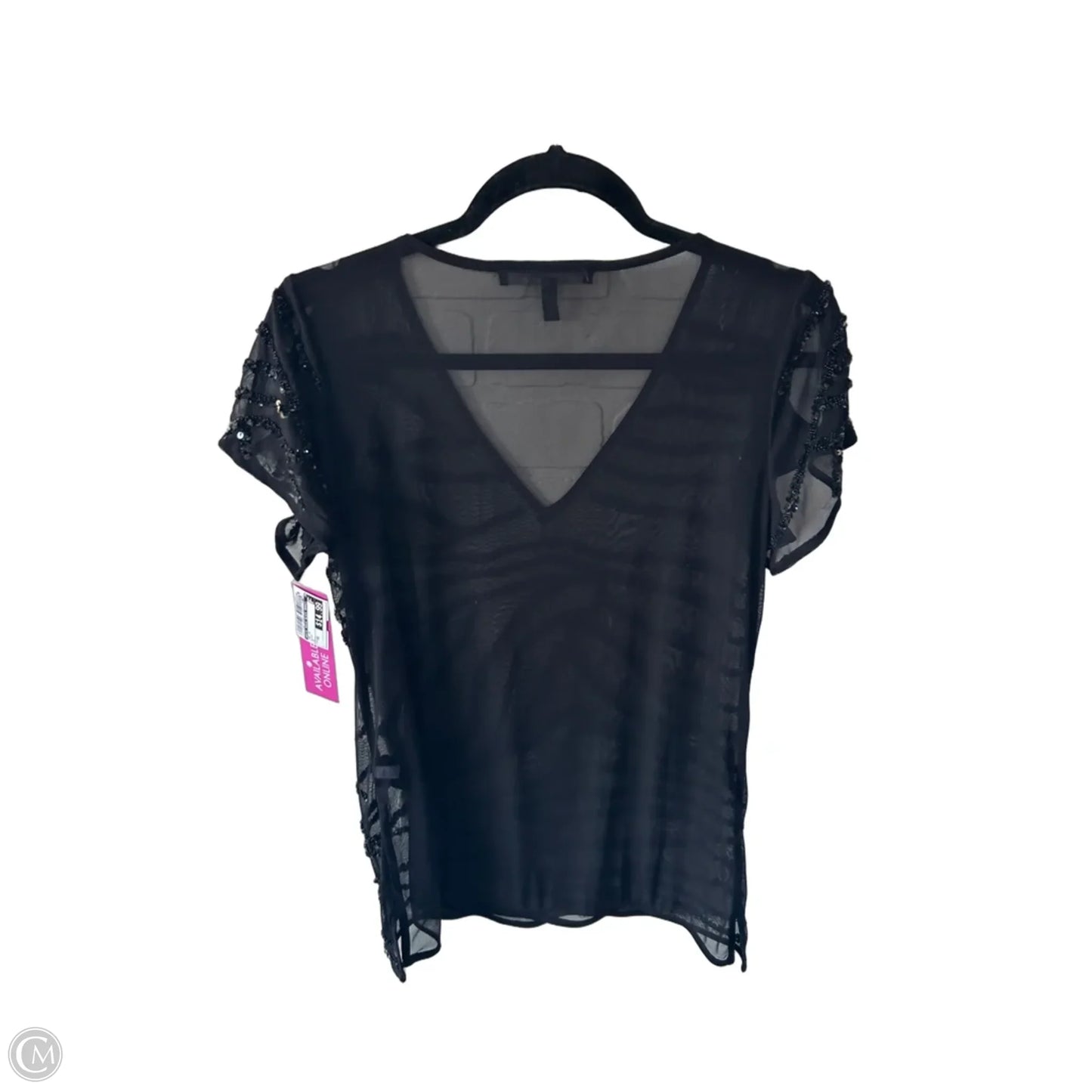 Top Short Sleeve By White House Black Market In Black, Size: Xs
