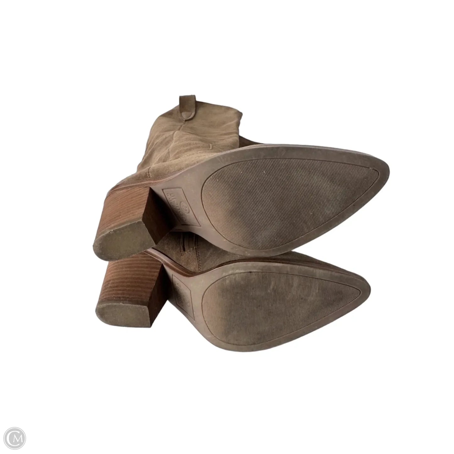 Boots Knee Heels By Blondo In Brown, Size: 7