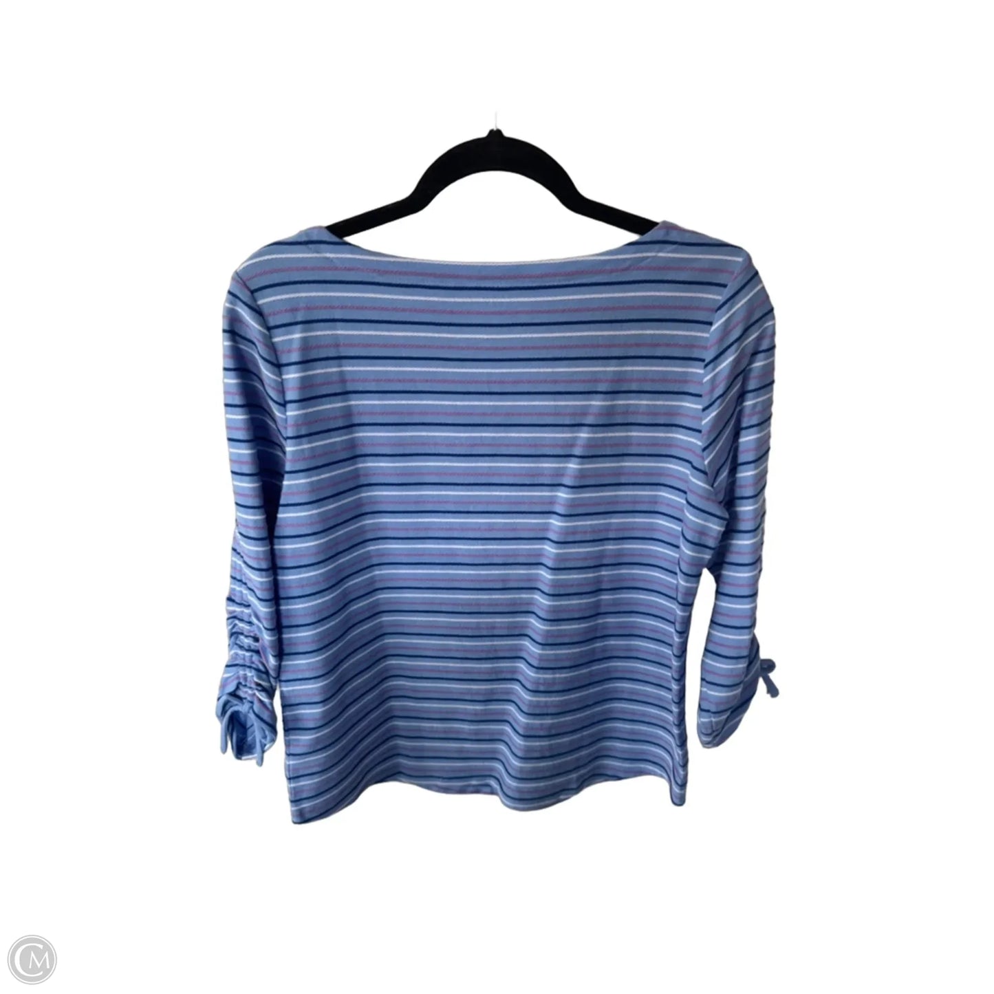 Top 3/4 Sleeve By Talbots In Blue & Pink, Size: Mp